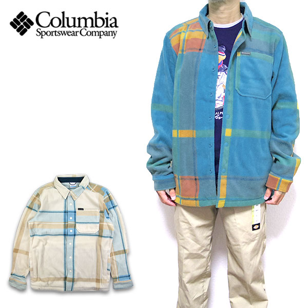 コロンビア フリース ジャケット メンズ シャツジャケット Columbia Steens Mountain Printed Shirt Jacket 2054673 アウター チェック柄 秋冬 防寒 アウトドア ストリート ブランド セール｜ＲＥＡＳＯＮ