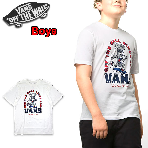 バンズ キッズ Tシャツ 半袖 ボーイズ VANS BOYS ITS TIME TO BOLT TEE ロゴ ブランド 22新作画像