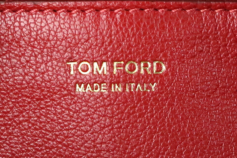 美品 TOM FORD トムフォード ラウンドファスナー 長財布 TFロゴG金具