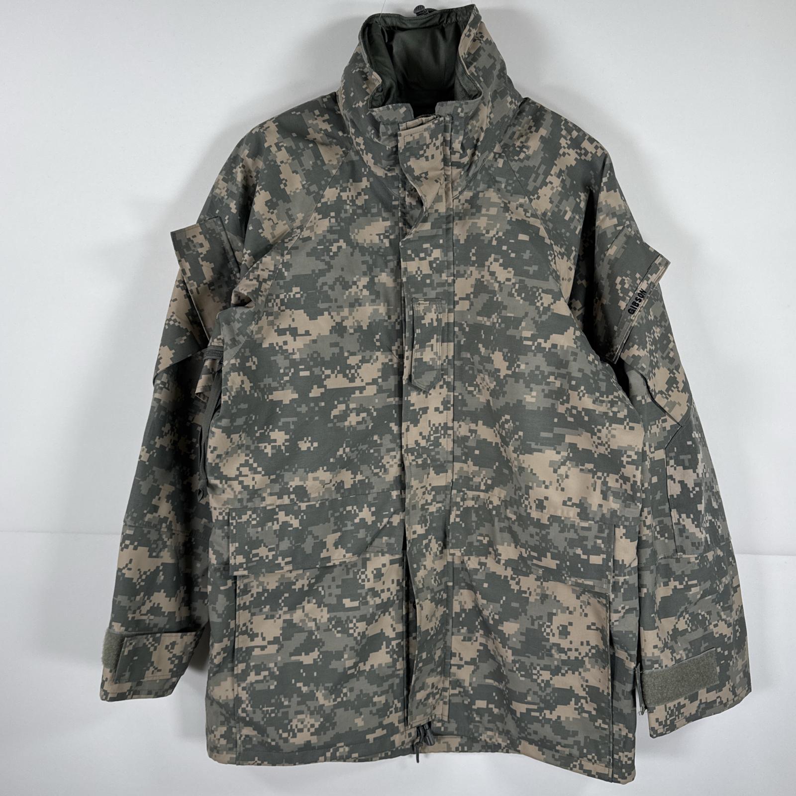 古着 ミリタリージャケット ECWCS GORE-TEX デジカモ ゴアテックスパーカー デジタル 米軍 実物 ナイロン xsmall short グレー メンズ 【中古】