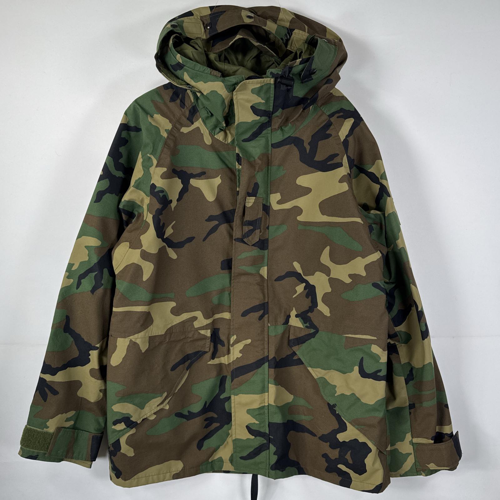 古着 90's/90年代 ヴィンテージ ミリタリージャケット ECWCS GORE-TEX ウッドランドカモ ゴアテックスパーカー 米軍 medium regular ブラウン メンズ 【中古】