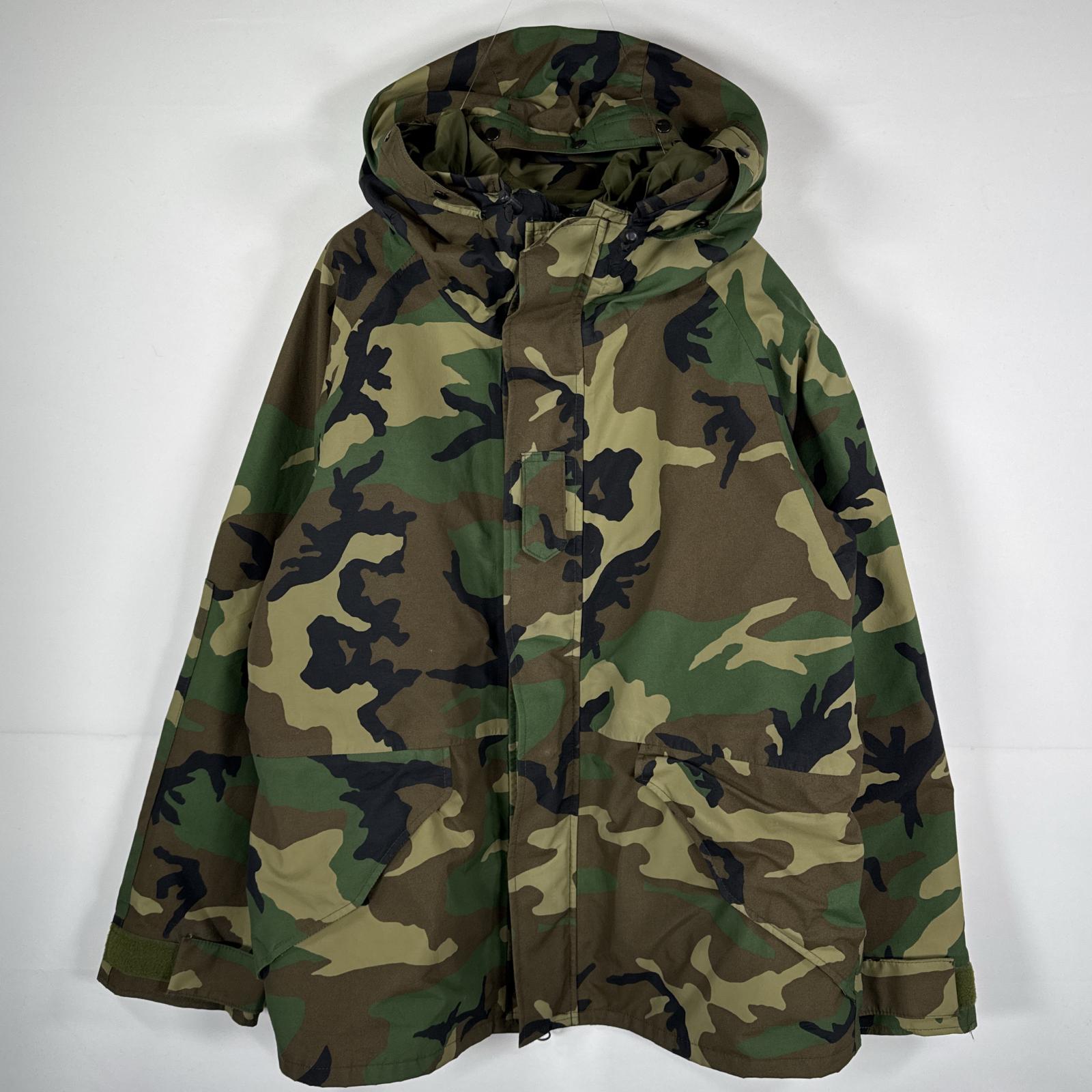 古着 90's/90年代 ヴィンテージ ミリタリージャケット ECWCS GORE-TEX ウッドランドカモ ゴアテックスパーカー 実物 米軍 large regular ブラウン メンズ 【中古】