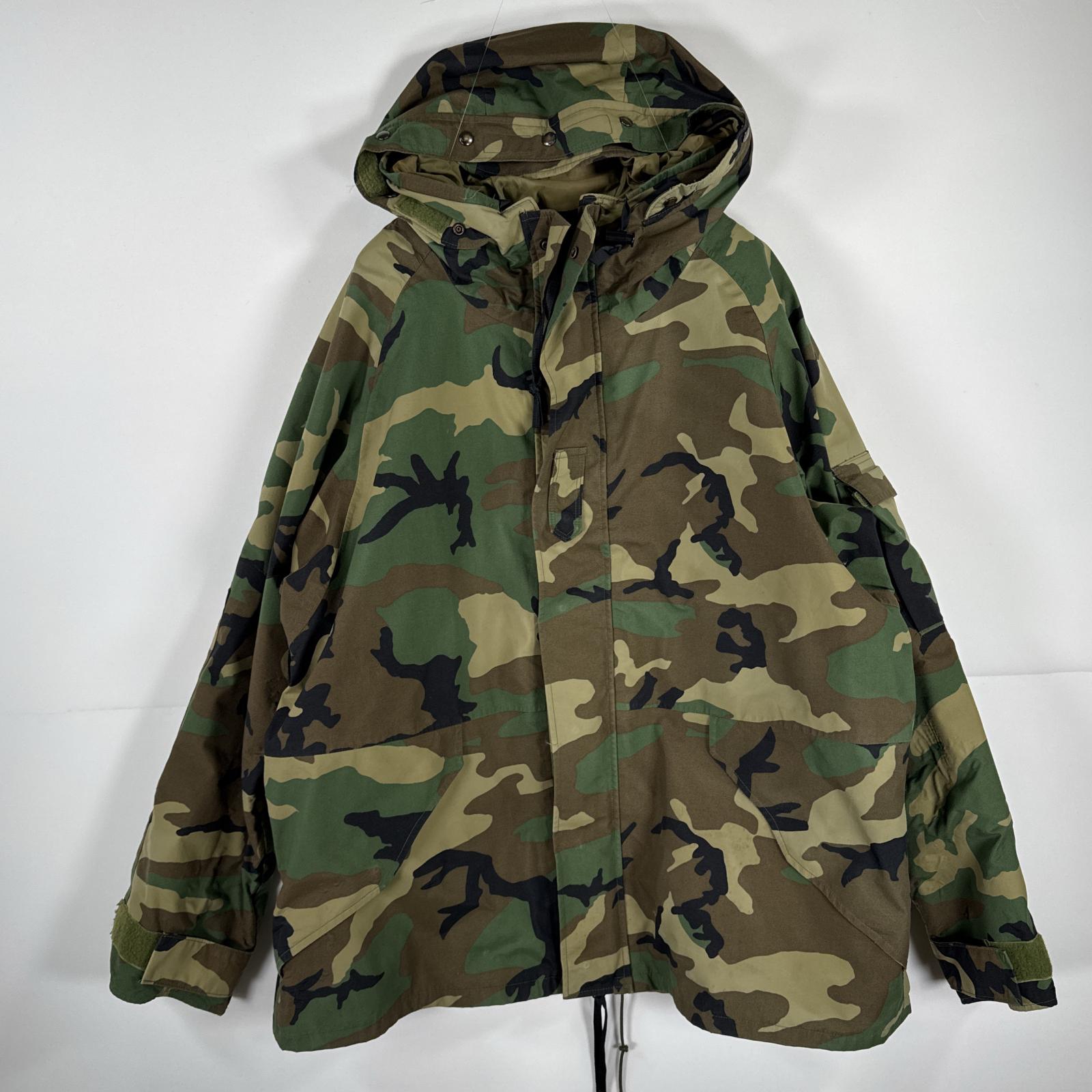 古着 90\'s/90年代 ヴィンテージ ミリタリージャケット ECWCS GORE-TEX ウッドランドカモ ゴアテックスパーカー 実物 米軍 Xlarge regular ブラウン メンズ 【中古】