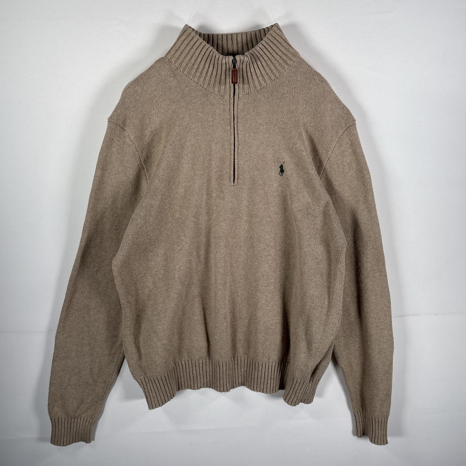 USA古着 ポロバイラルフローレン Polo by Ralph Lauren 長袖 セーター Vネック 水色 ニット ワンポイント L 無地 メンズ POLO RALPH LAUREN - 古着 ポロバイラルフローレン Polo by