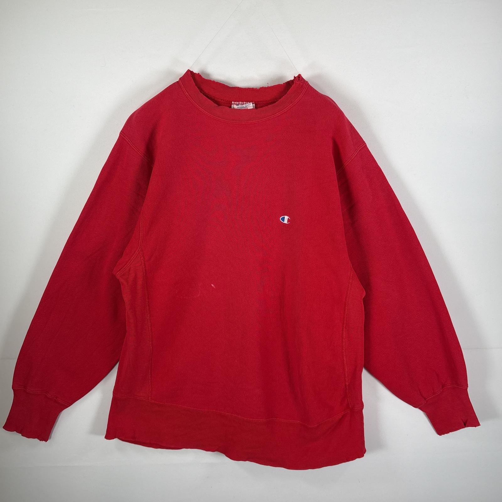 楽天市場】USA製 80s Champion Reverse Weave Sweatshirt 赤 XL