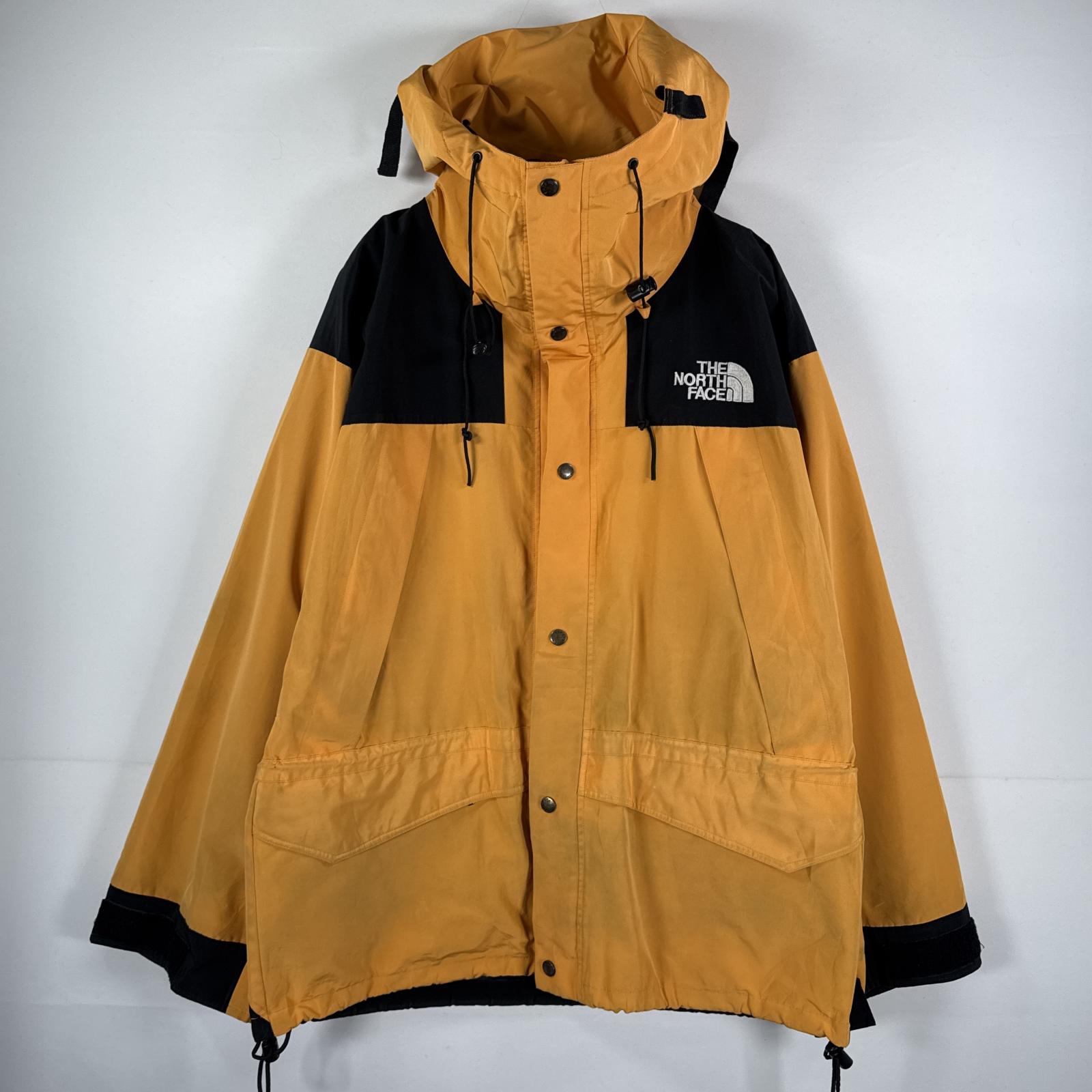 古着 90's/90年代 ザ・ノースフェイス THE NORTH FACE マウンテンジャケット ツートンカラー パーカー ナイロン S イエロー メンズ 【中古】
