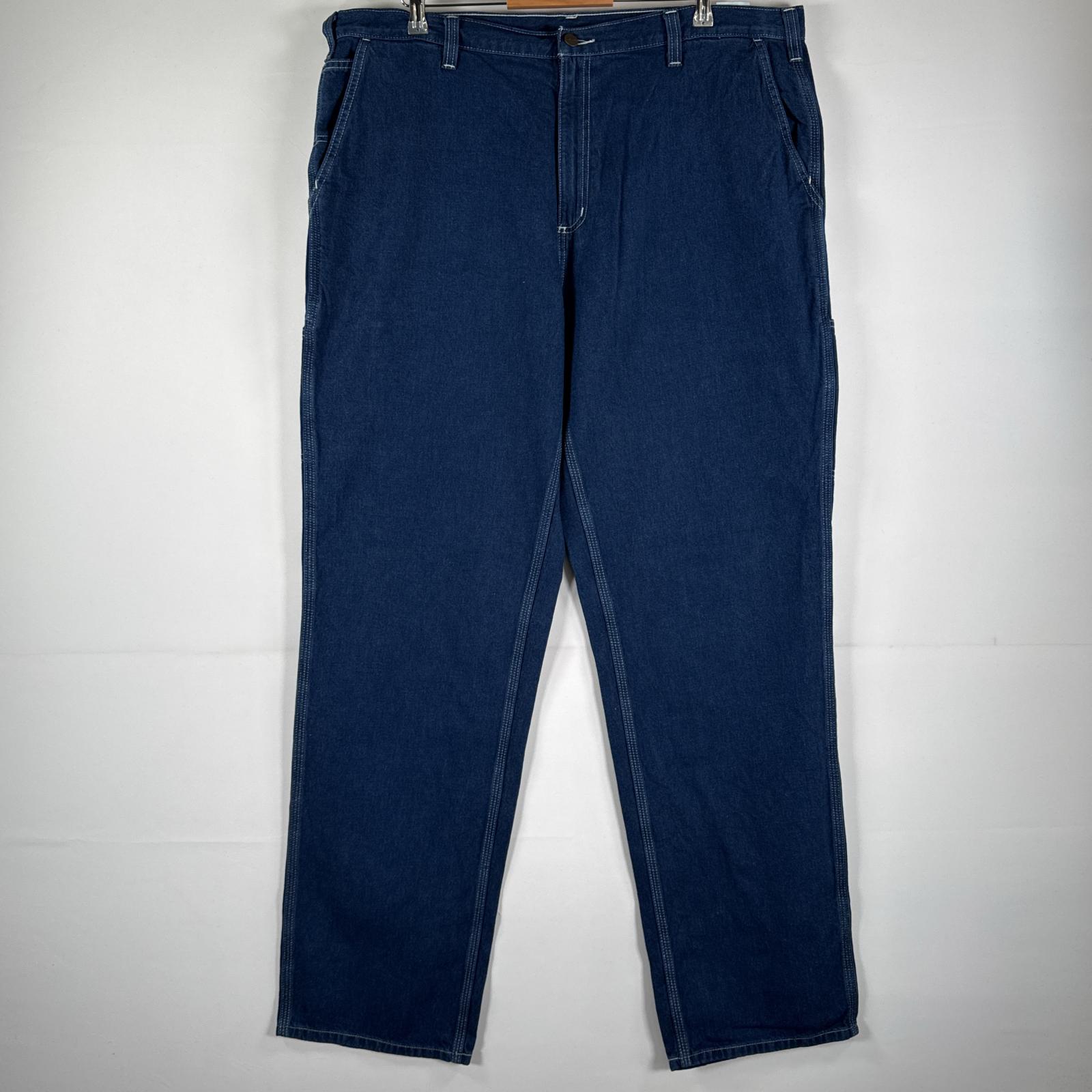 古着 カーハート Carhartt デニムパンツ ペインターパンツ 作業着 大きいサイズ ジーパン ワーク ビッグサイズ インディゴ w42 L36 ブルー メンズ 【中古】