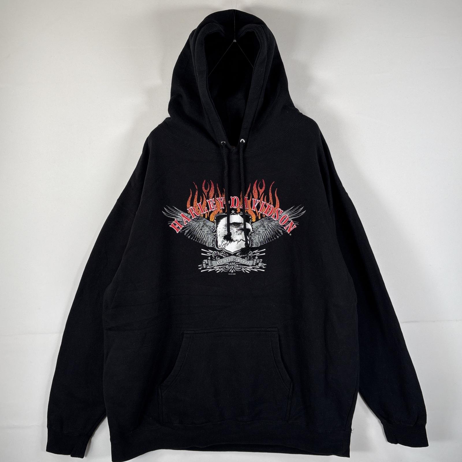 90s ハーレーダビッドソン USA製 コピーライト アームプリント パーカー 90s ハーレーダビッドソン USA製 コピーライト アームプリント