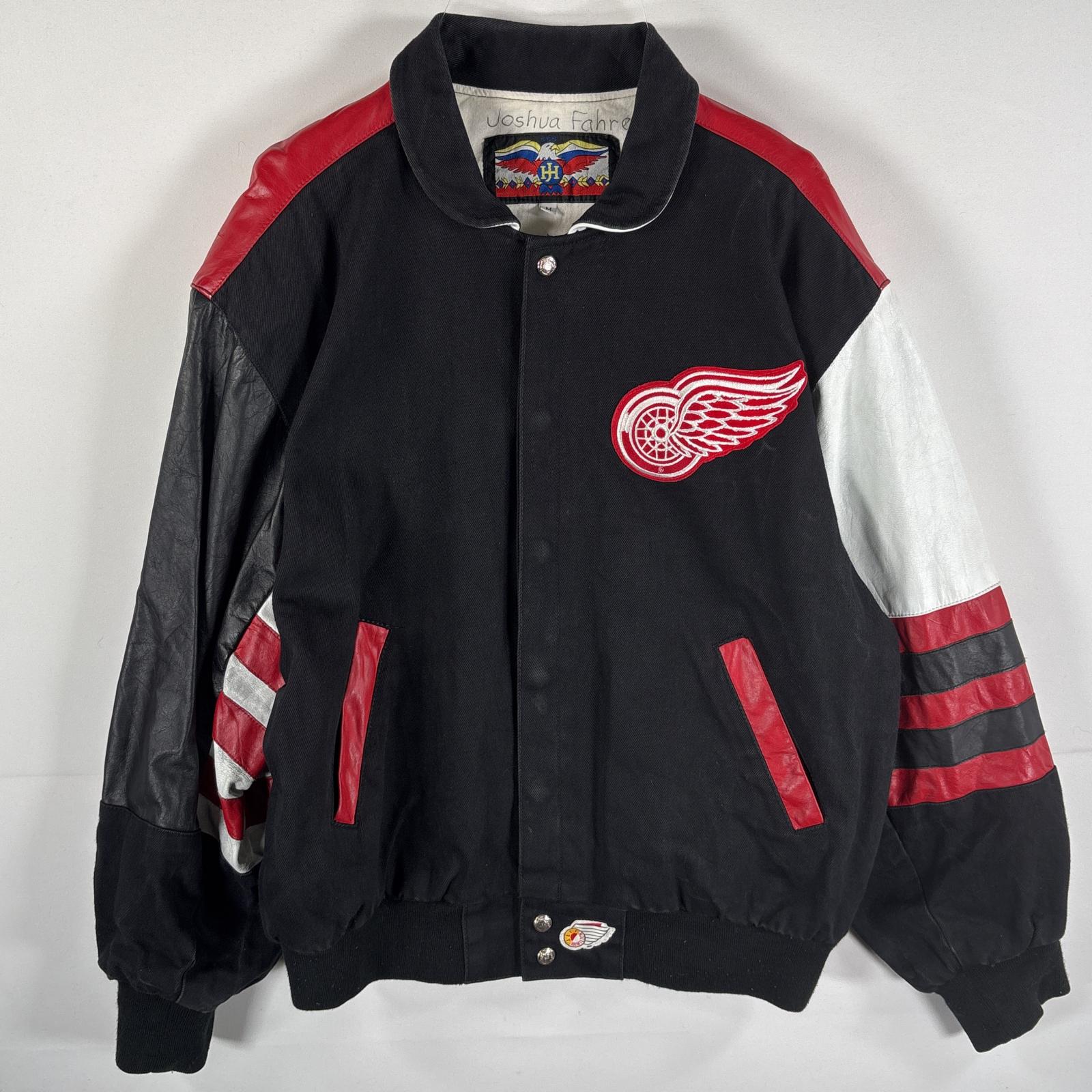 楽天市場】90s USA製 NHL デトロイト・レッドウィングス アームレザー