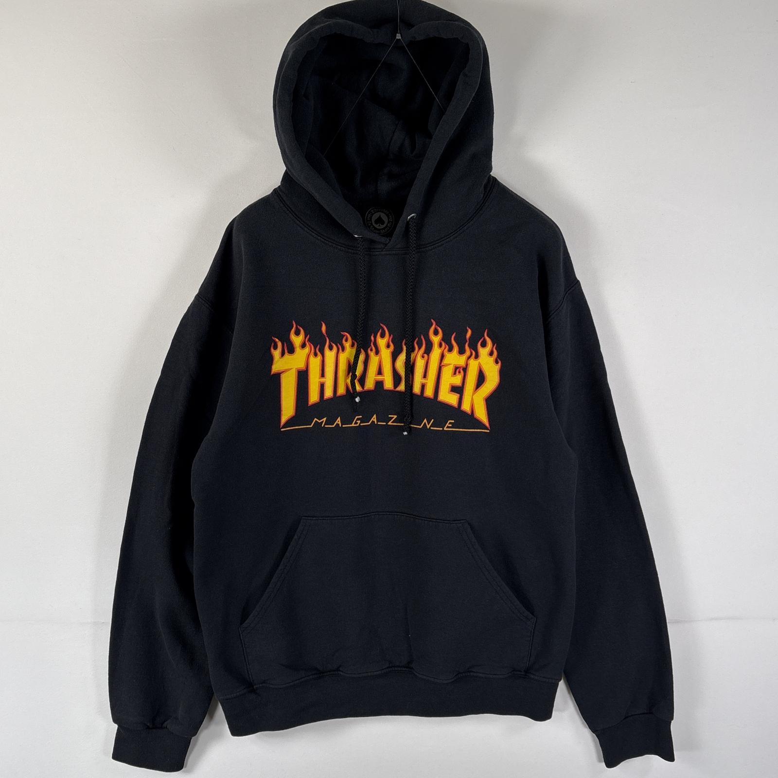 フェード！90s 00s THRASHER スウェット パーカー L 00年代 THRASHER スラッシャー スウェットパーカー メンズL 古着