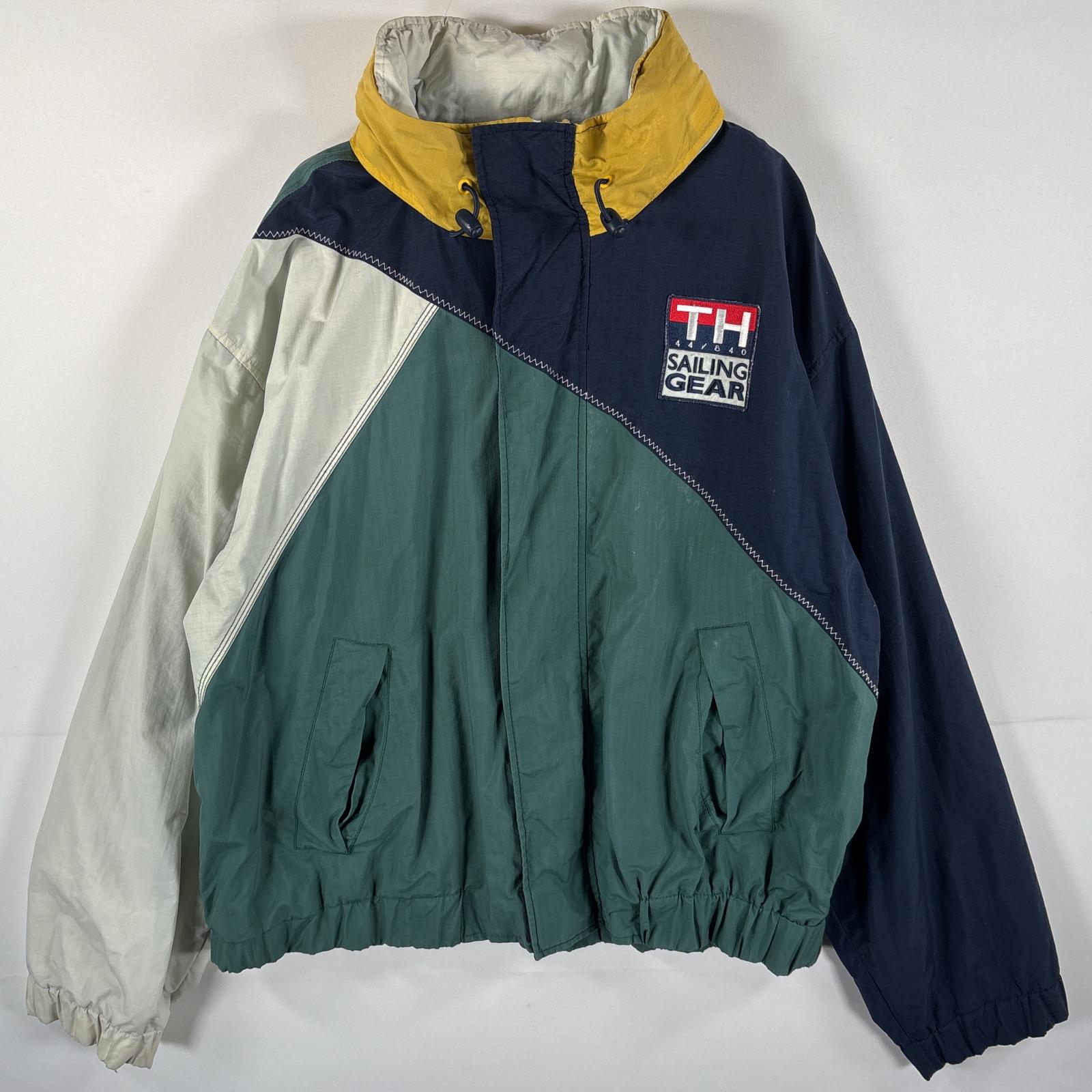 楽天市場】90s TOMMY JEANS Hooded Nylon Jacket 黒 L トミージーンズ