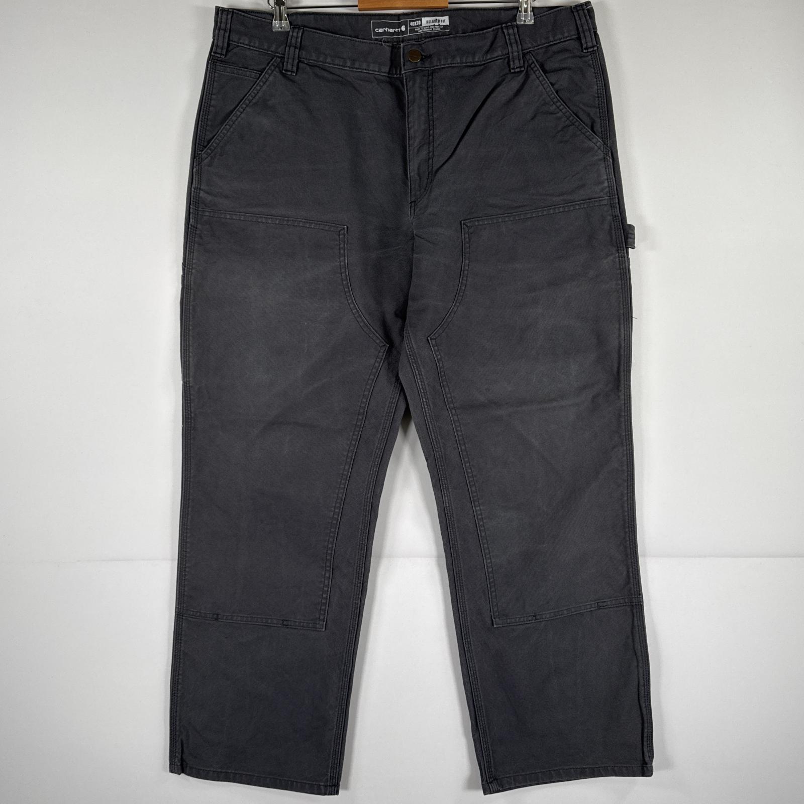 超スペシャル 40X30 W40 カーハート ダブルニー パンツ ブラック 黒 Carhartt カーハート（CARHARTT）（メンズ）ダブルニー パンツ