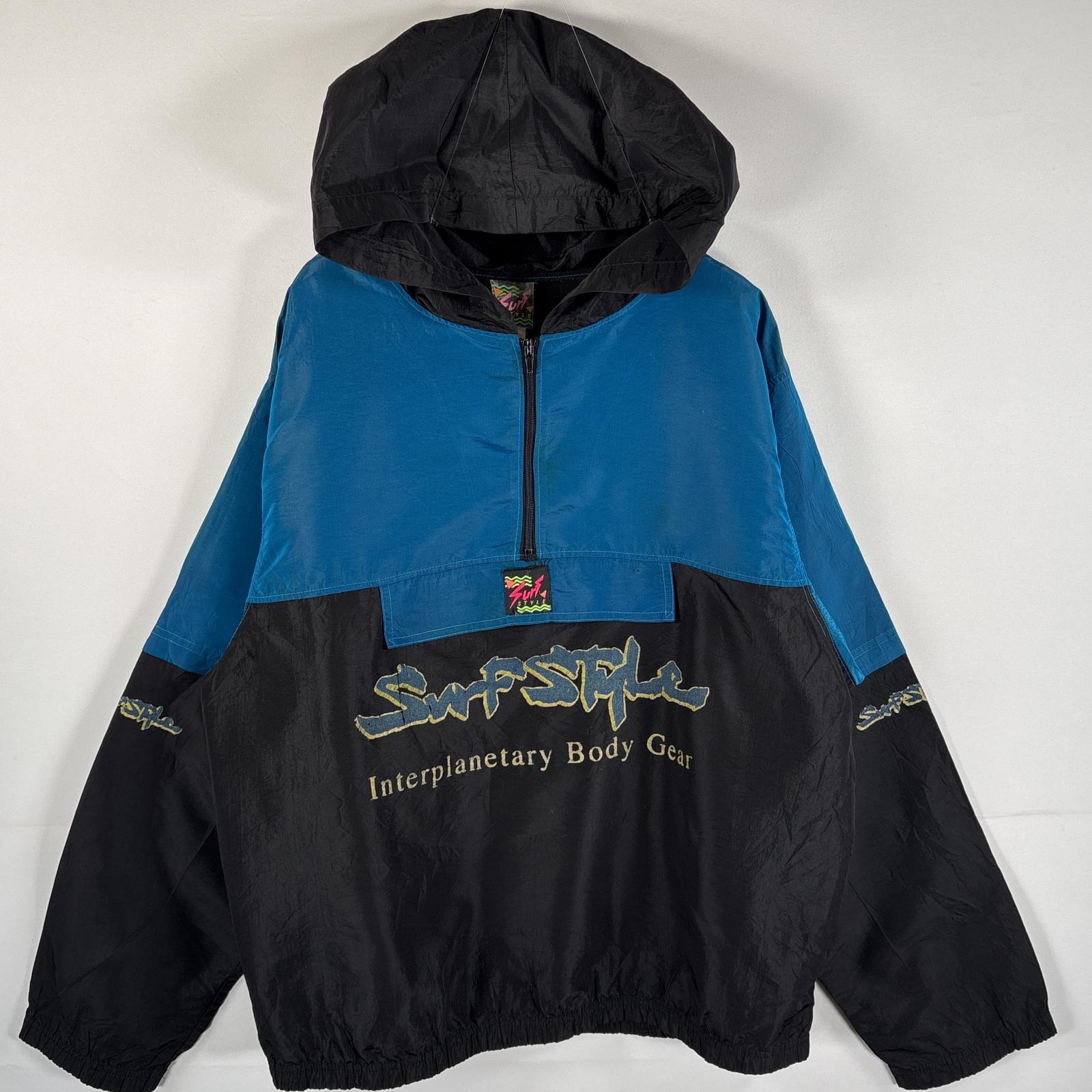 ★80s Johnny Mac'sハーフジップナイロンパーカー フーディー L 90's NIKE ハーフジップ パーカーmtp05321002001293｜VINTAGE