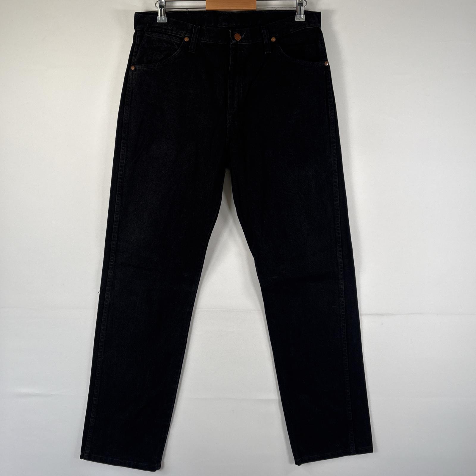 wrangler ストレッチ ブラック デニムパンツ w32 ヴィンテージ 90年代 Wrangler ラングラー ストレート ブラックデニムパンツ