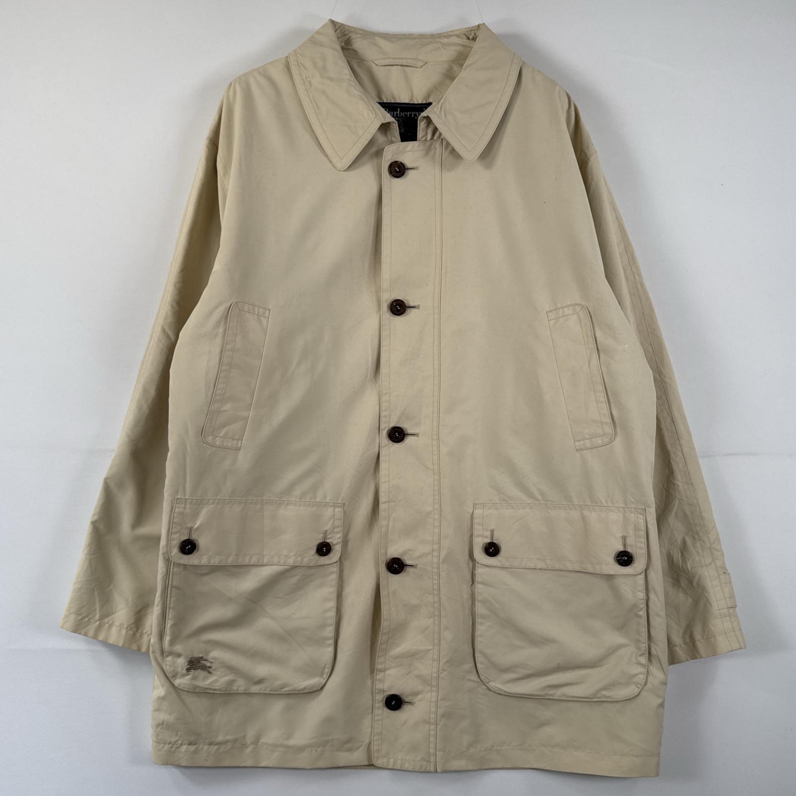 古着 80's/80年代 ヴィンテージ バーバリーズ Burberrys 長袖 ステンカラーコート ノバチェック ジップ ミドル丈 スプリングコート 52 ベージュ メンズ 【中古】