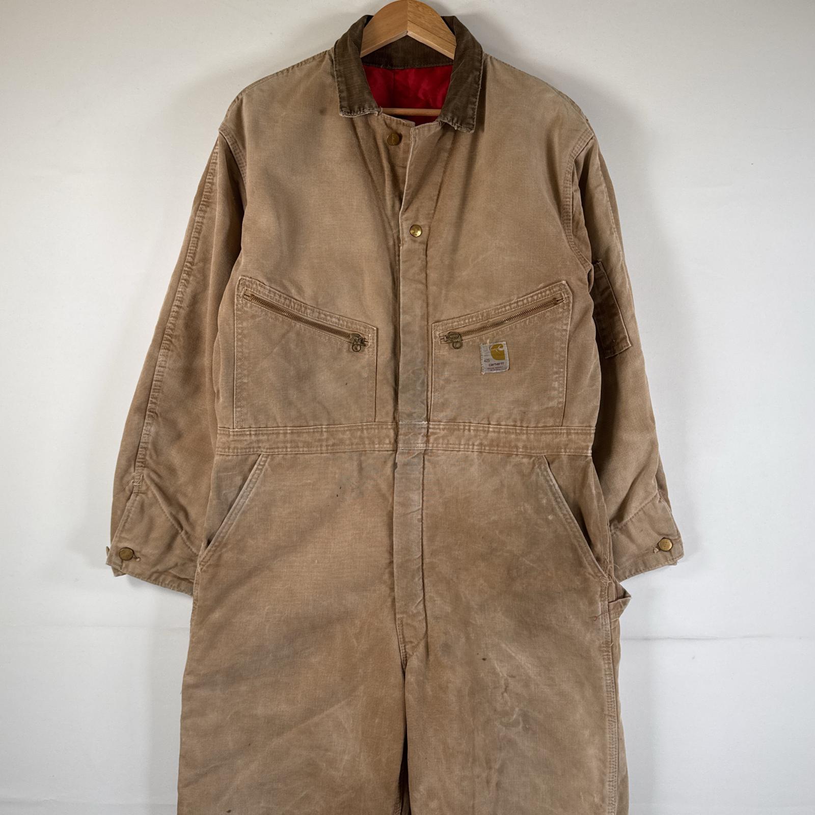 YAU54【アメリカ製】Carhartt　つなぎ【メンズ52】長袖　厚手　茶色他 YAU54【アメリカ製】Carhartt つなぎ【メンズ52】長袖 厚手 茶色