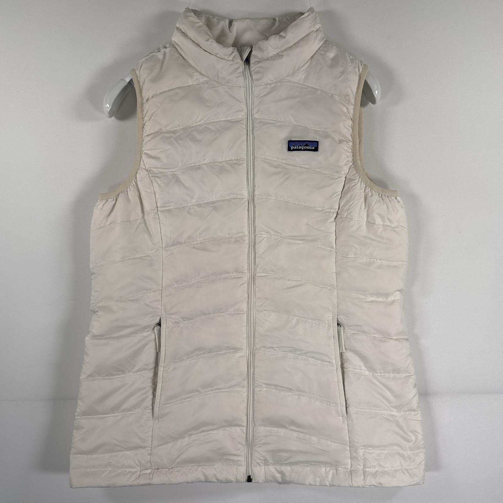 古着 パタゴニア patagonia ダウンベスト レディース ダウン ワンポイント アウトドア XXL 16-18 ホワイト キッズ 【中古】