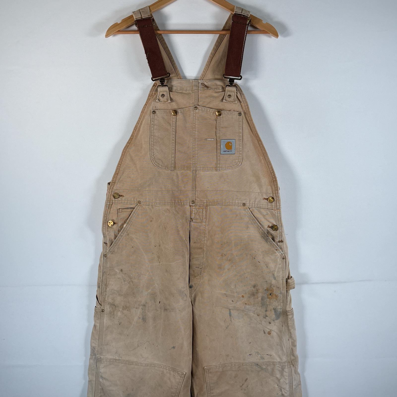 carhartt WIP オーバーオール　カモ USED 80's carhartt ダックハンターカモ オーバーオール 34/30