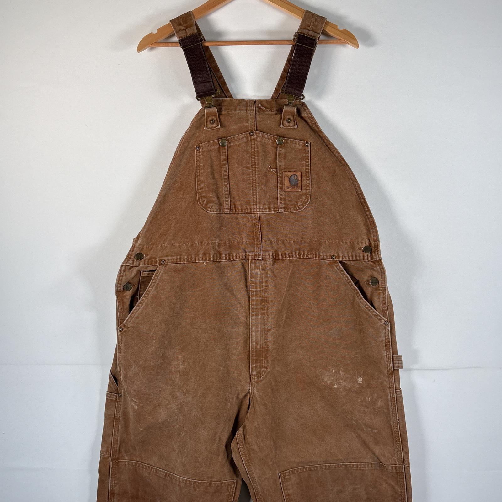古着 カーハート Carhartt オーバーオール ダック ワンポイントロゴ 大きいサイズ ダブルニー ボタンフライ キャメル メンズ 楽天市場】古着 カーハート Carhartt オーバーオール ダック ワン