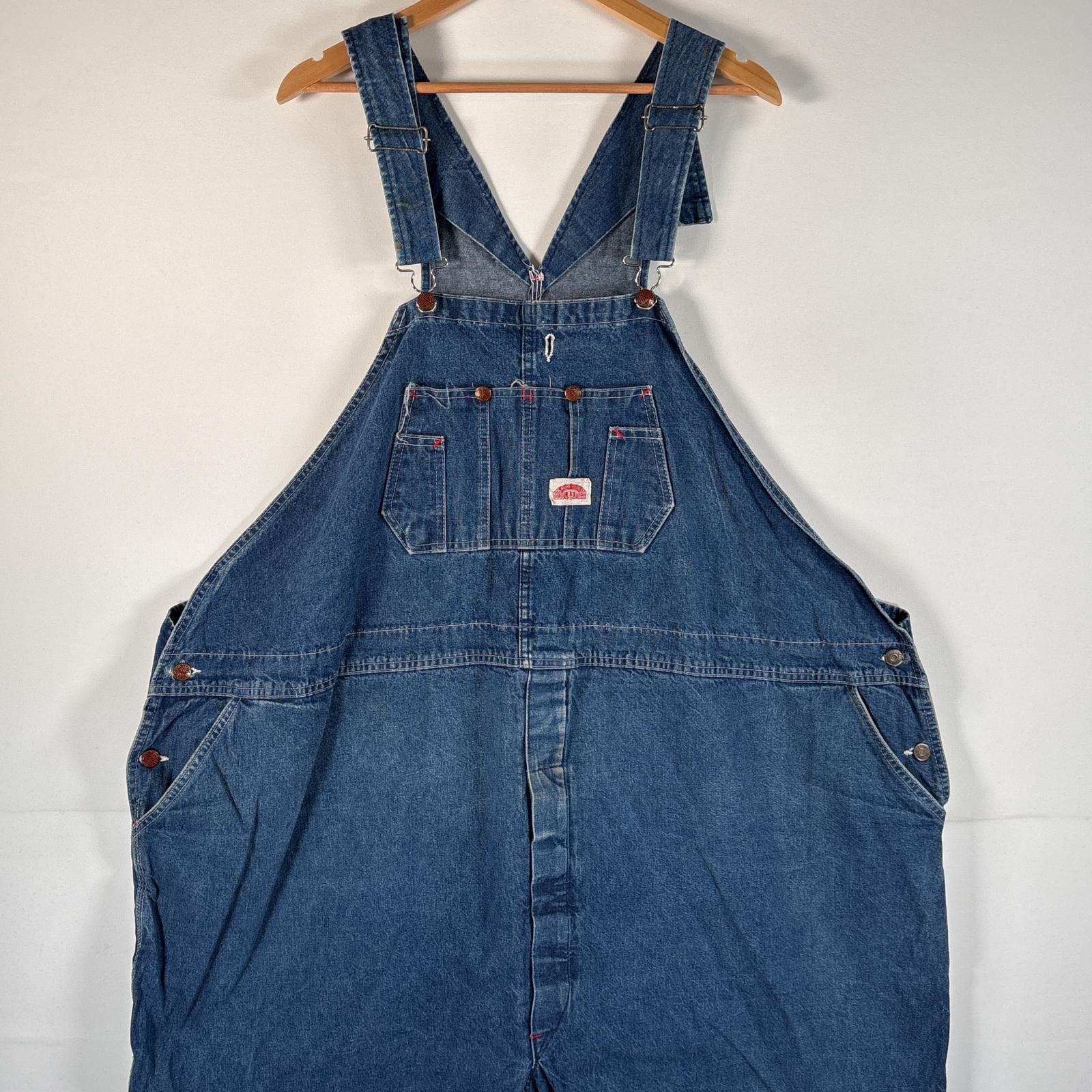 ラウンドハウス 50年代 デニムオーバーオール ヴィンテージ ROUND HOUSE（ラウンドハウス） 古着 ビッグサイズ 50年代 デニム