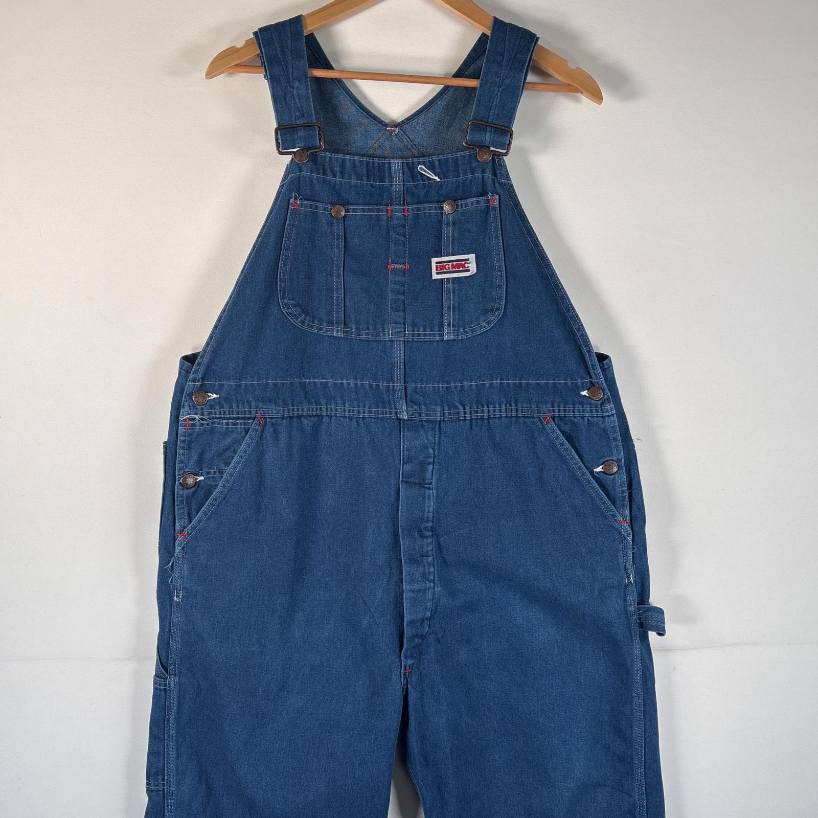 70s USA製 BIGMAC オーバーオール　古着 古着 70s BIG MAC Square Bak ペンキ 100%コットン デニム