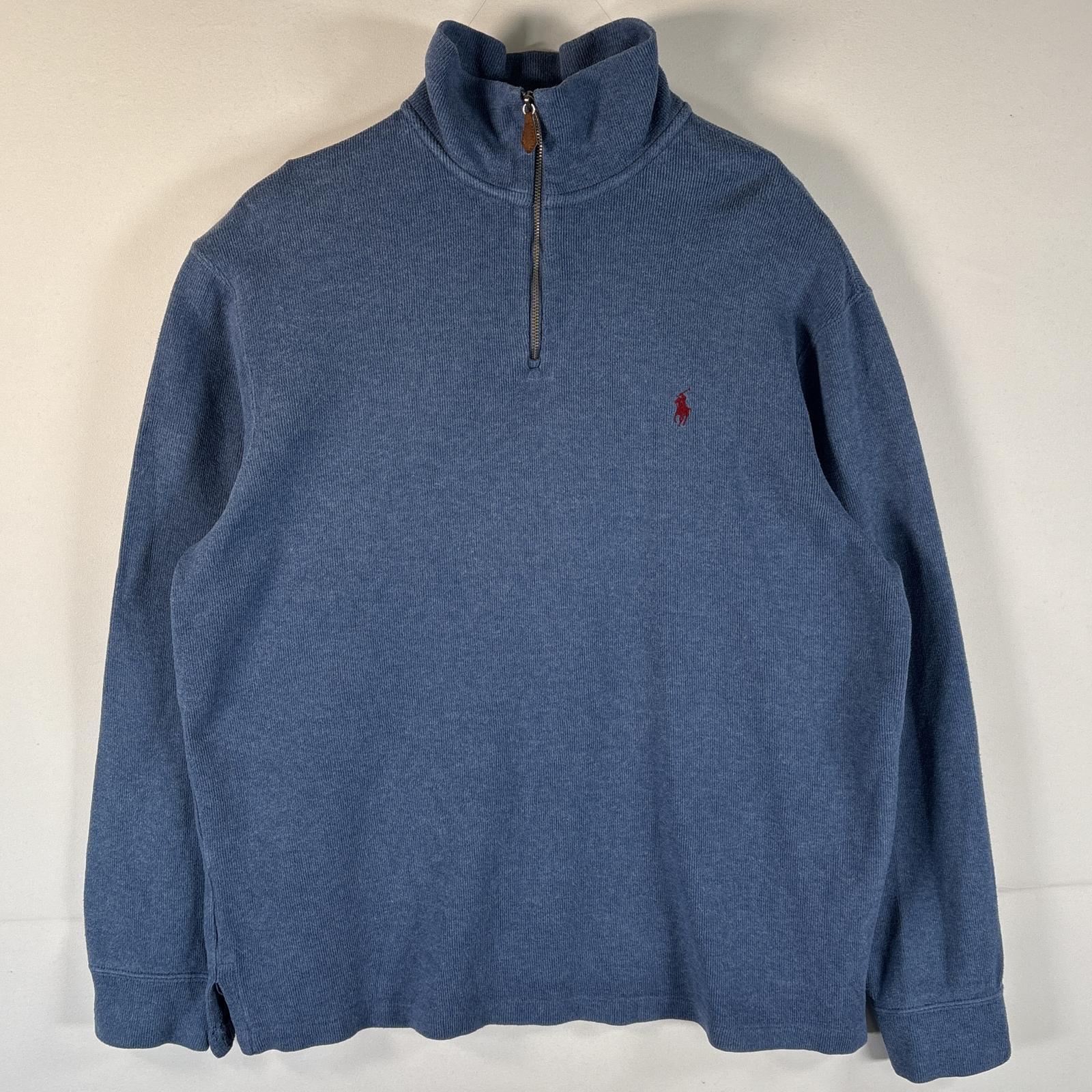 楽天市場】90s POLO RALPH LAUREN ハーフジップ プルオーバー リブ編み