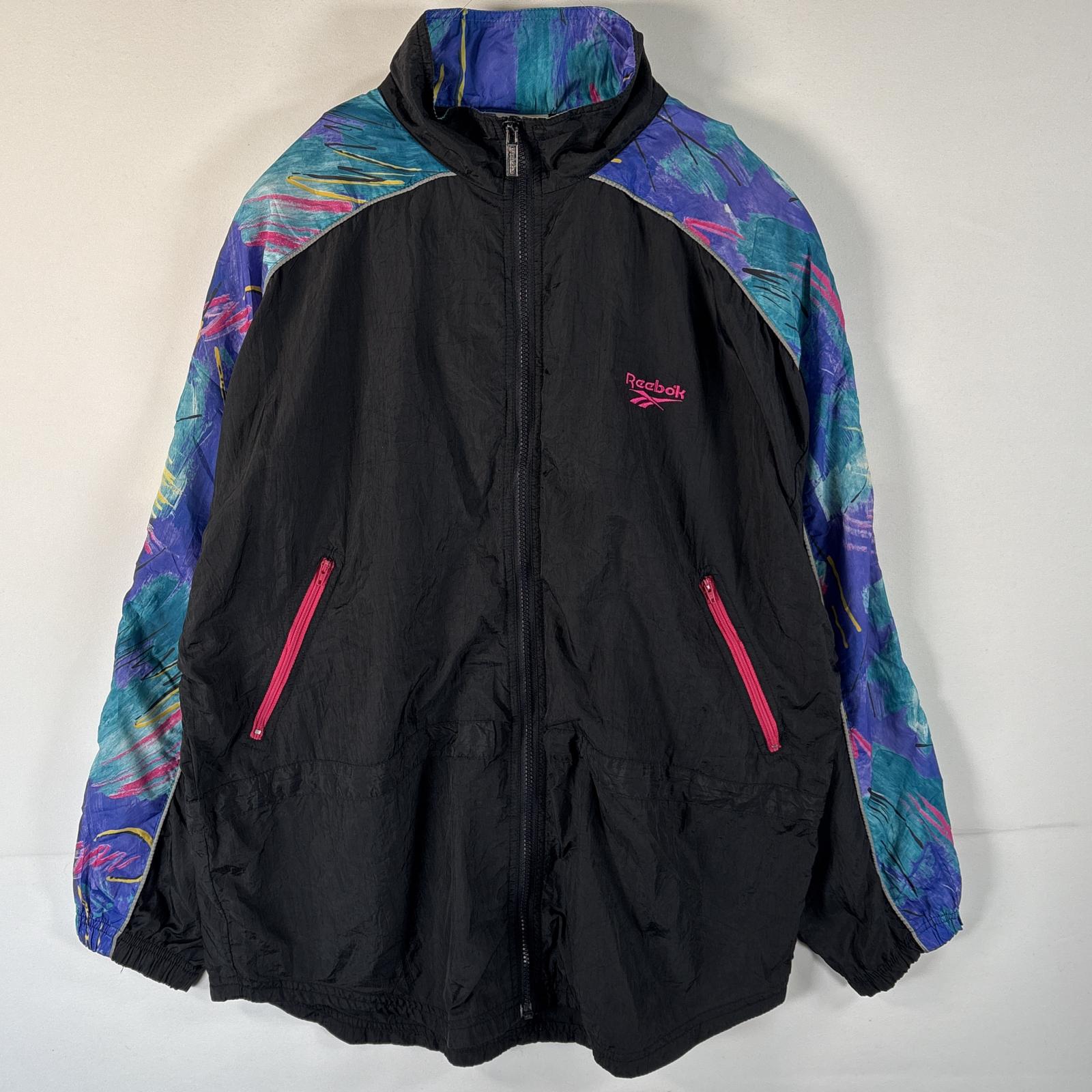 Reebok ヴィンテージ ナイロンジャケット Lサイズ ブラック×パープル 楽天市場】90's 人気 黒 □ リーボック Reebok ワンポイント