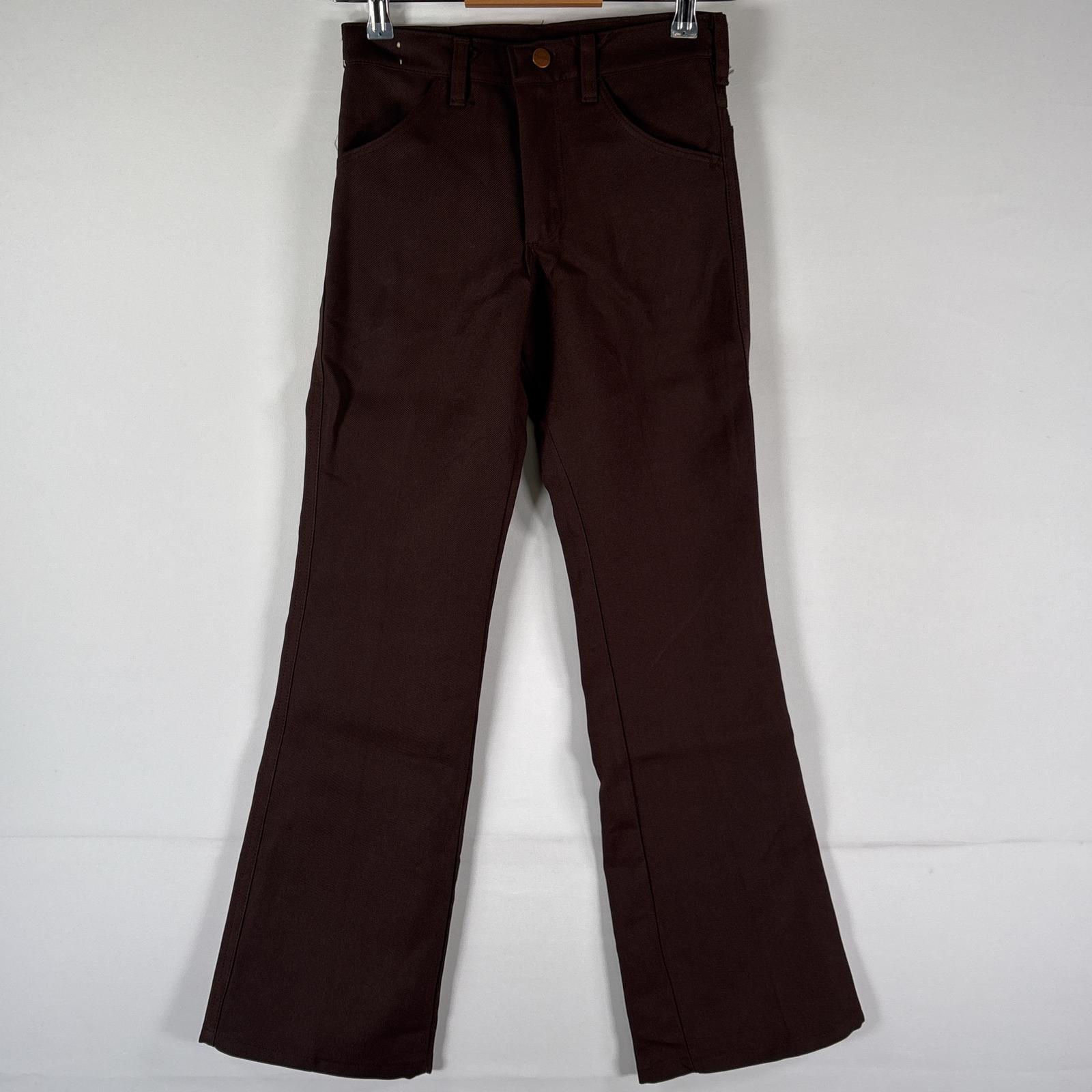 80s アメリカ製 ラングラースタプレ 28×32 茶 フレアパンツ Talon 80〜90年代 80s 90s TALONジップ Wrangler ラングラー フレア