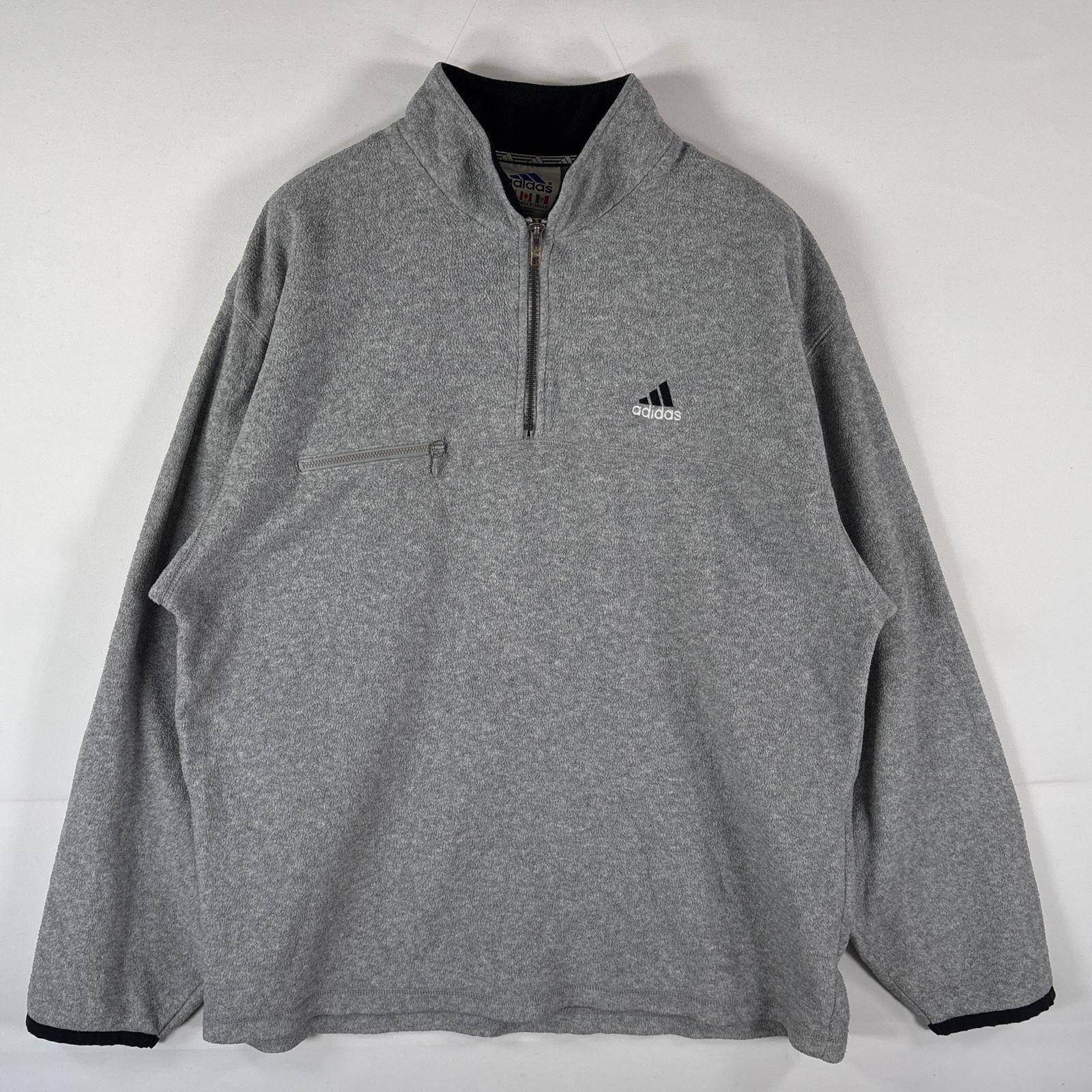 楽天市場】古着 アディダス adidas ハーフジップ フリースプルオーバー