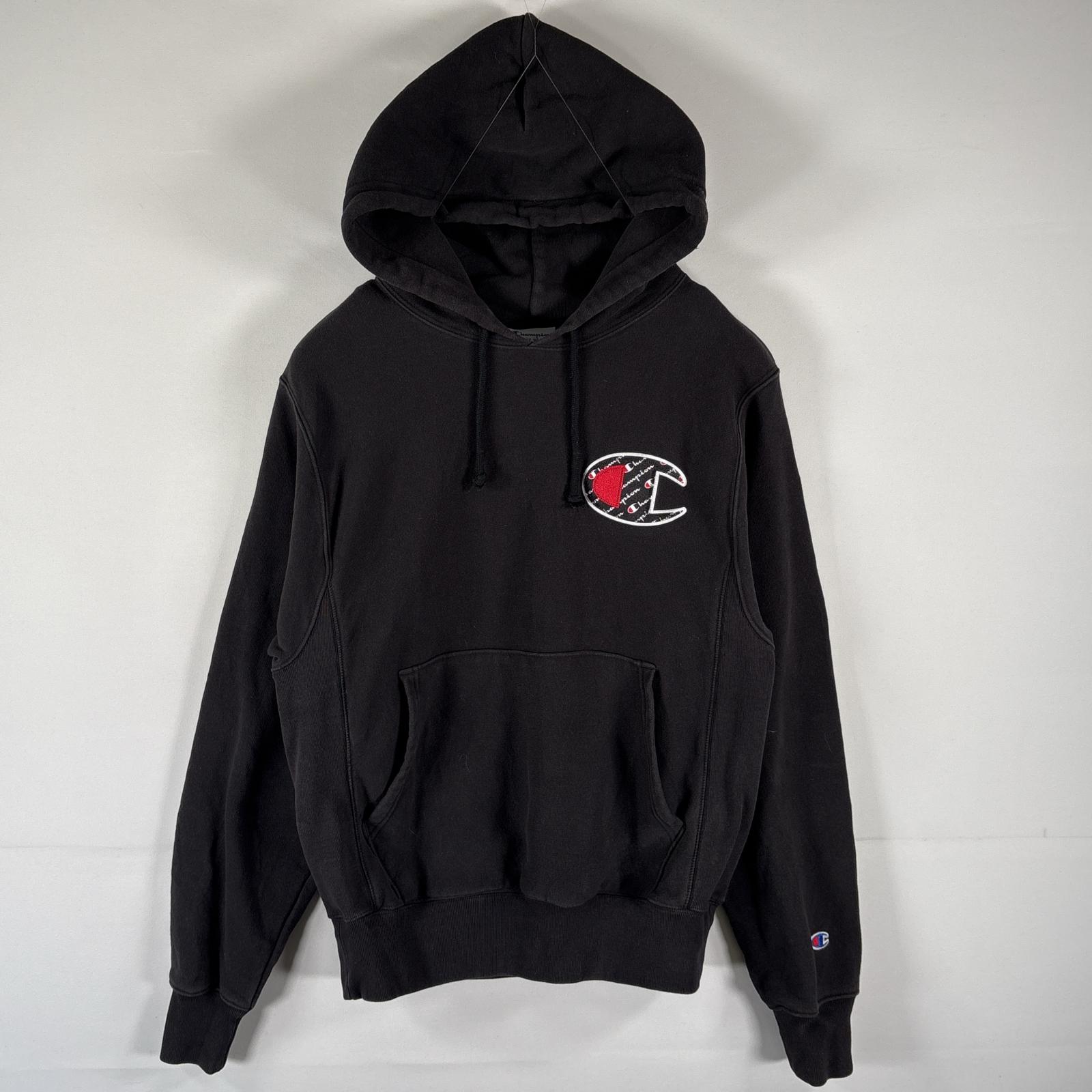 楽天市場】USA製 90s Champion R/W Sweat Hoodie 黒 M 刺繍タグ