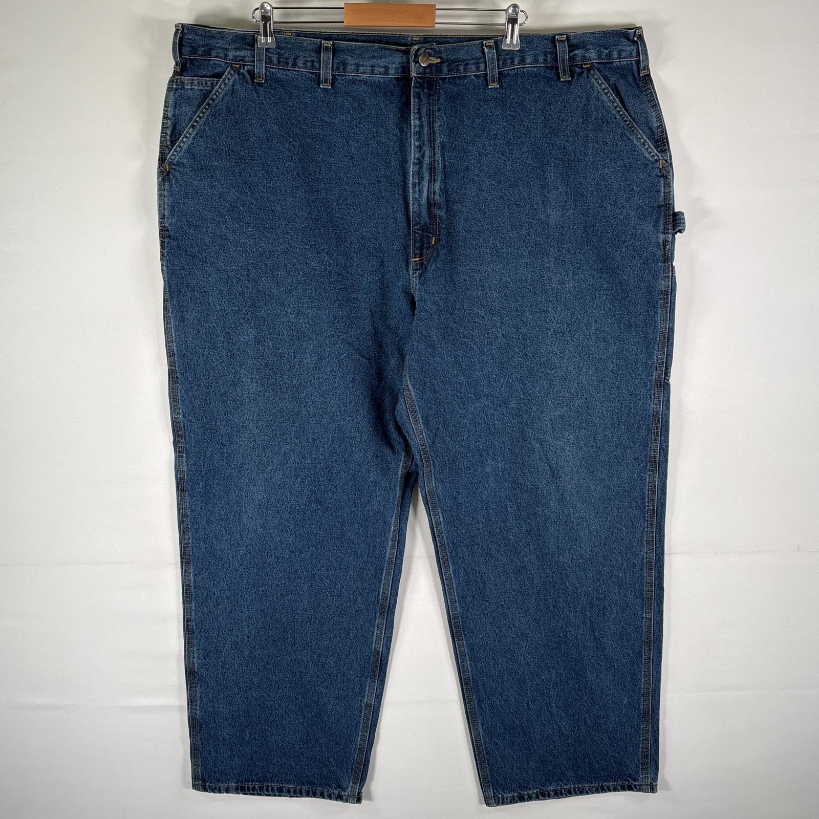 古着 カーハート Carhartt デニムパンツ ペインター ワーク ジーンズ 色落ち 大きいサイズ w50 L32 ブルー メンズ 【中古】