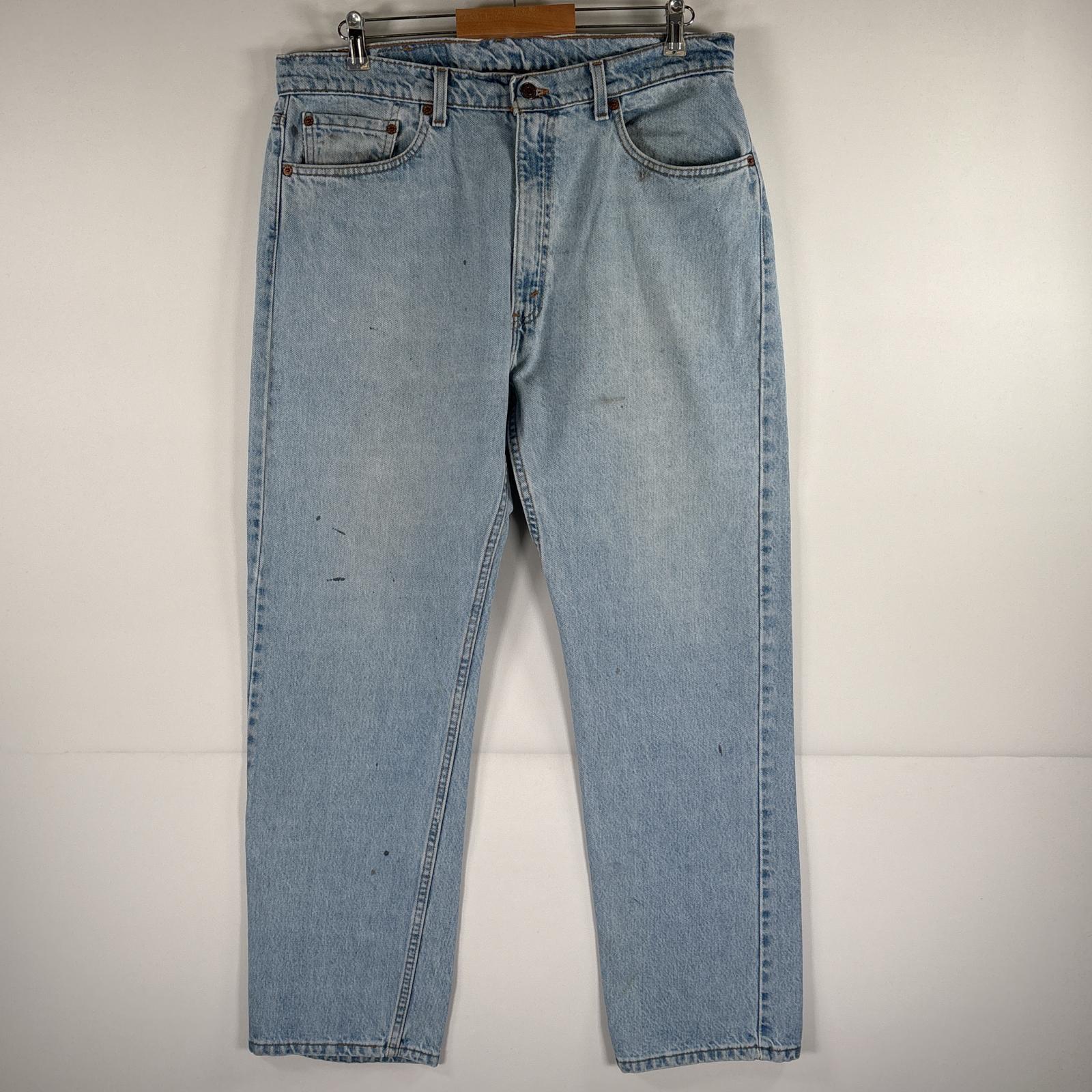 古着 90's/90年代 リーバイス Levi's USA製 デニムパンツ 505 ストレート 5ポケット ジップ ジーンズ ジーパン w38 L30 ブルー メンズ 【中古】