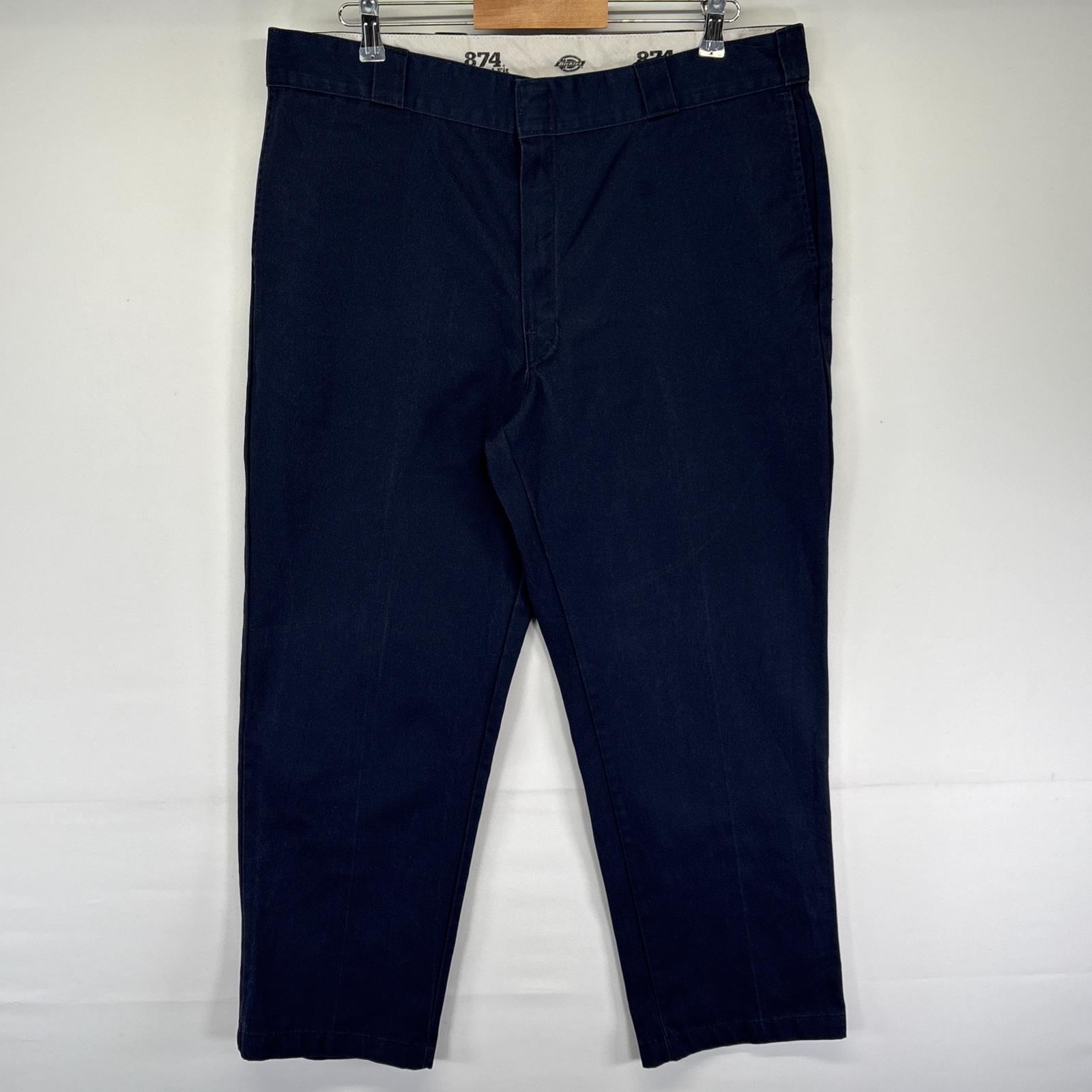 デッキーズ80年代ネイビー スラックス W34 L30 80S DICKIES 874 DEADSTOCK チビタグ WORKPANTS【W38 L31