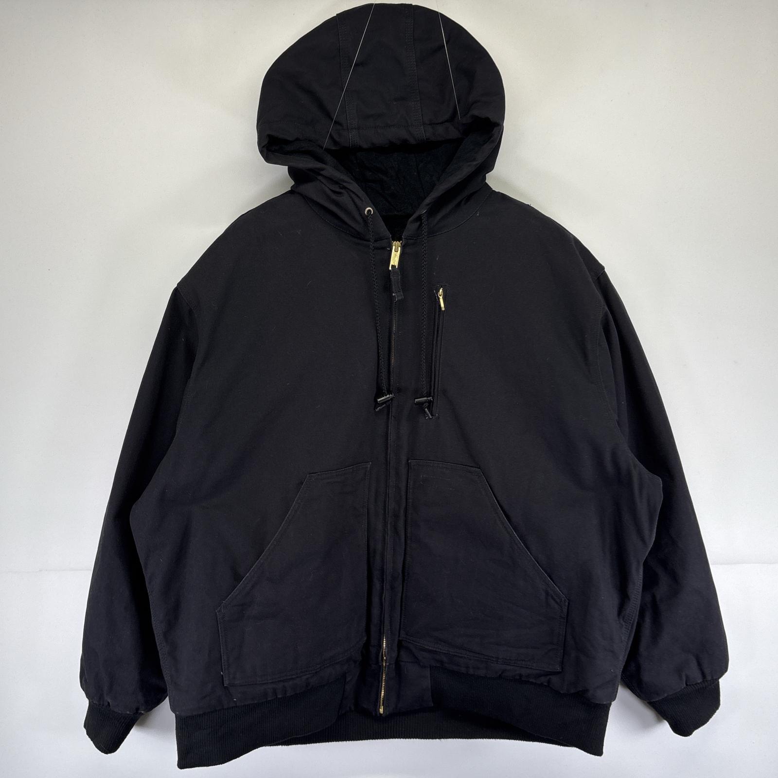 Wallsウォールズ企業刺繍ロゴ極フェード裏ボア ダック地アクティブジャケット黒 楽天市場】Walls アクティブジャケット ワーク ダック地