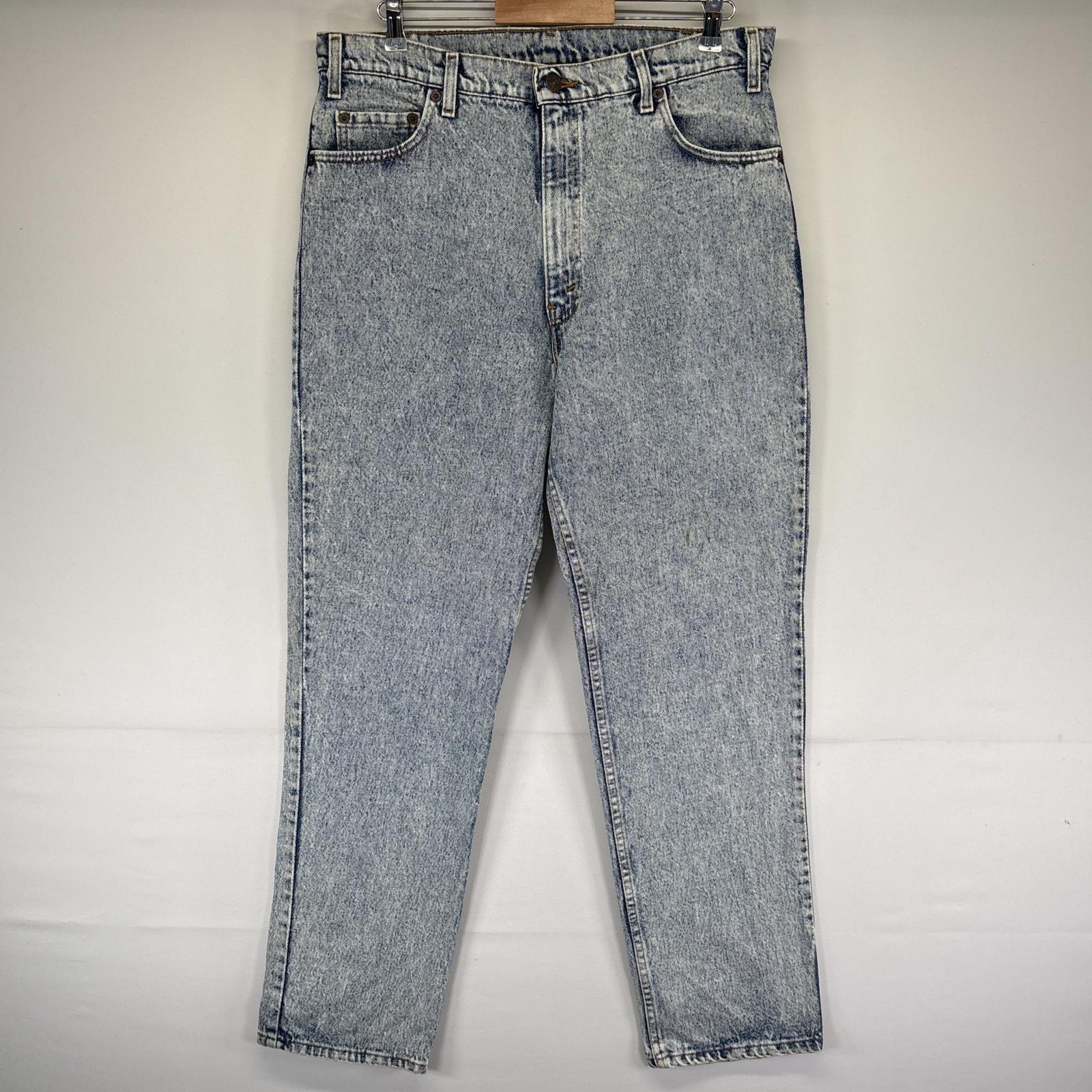 古着 90's/90年代 リーバイス Levi's USA製 デニムパンツ 540 テーパード 大きいサイズ ケミカルウォッシュ w38 L32 ブルー系 メンズ 【中古】｜古着屋NIKKU