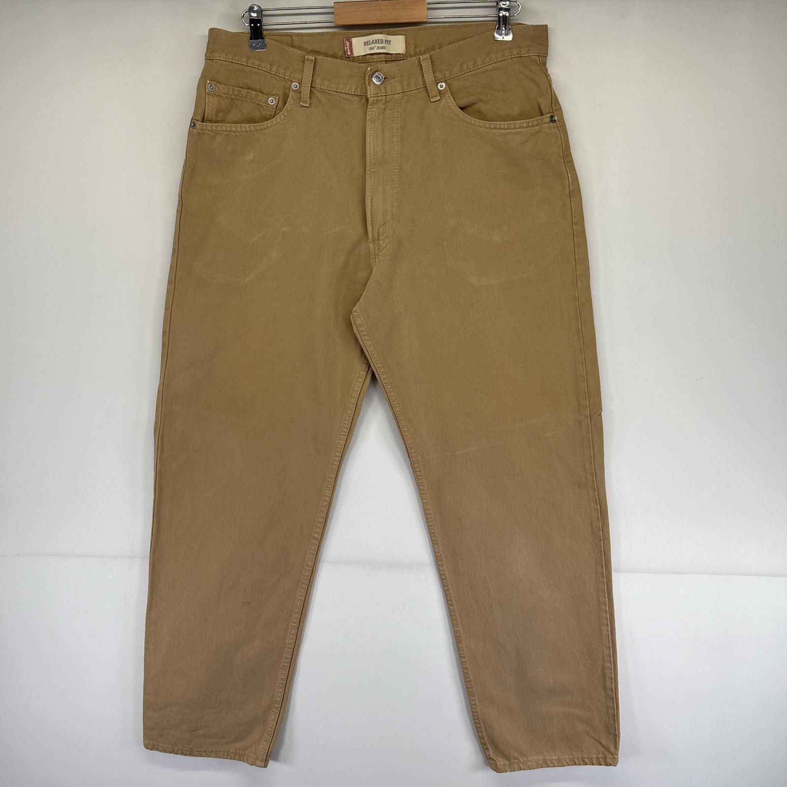 古着 リーバイス Levi's USA製 デニムパンツ 550 テーパード カラー ジーンズ ジーパン 5ポケット 長ズボン w36 L32 ベージュ メンズ 【中古】｜古着屋NIKKU