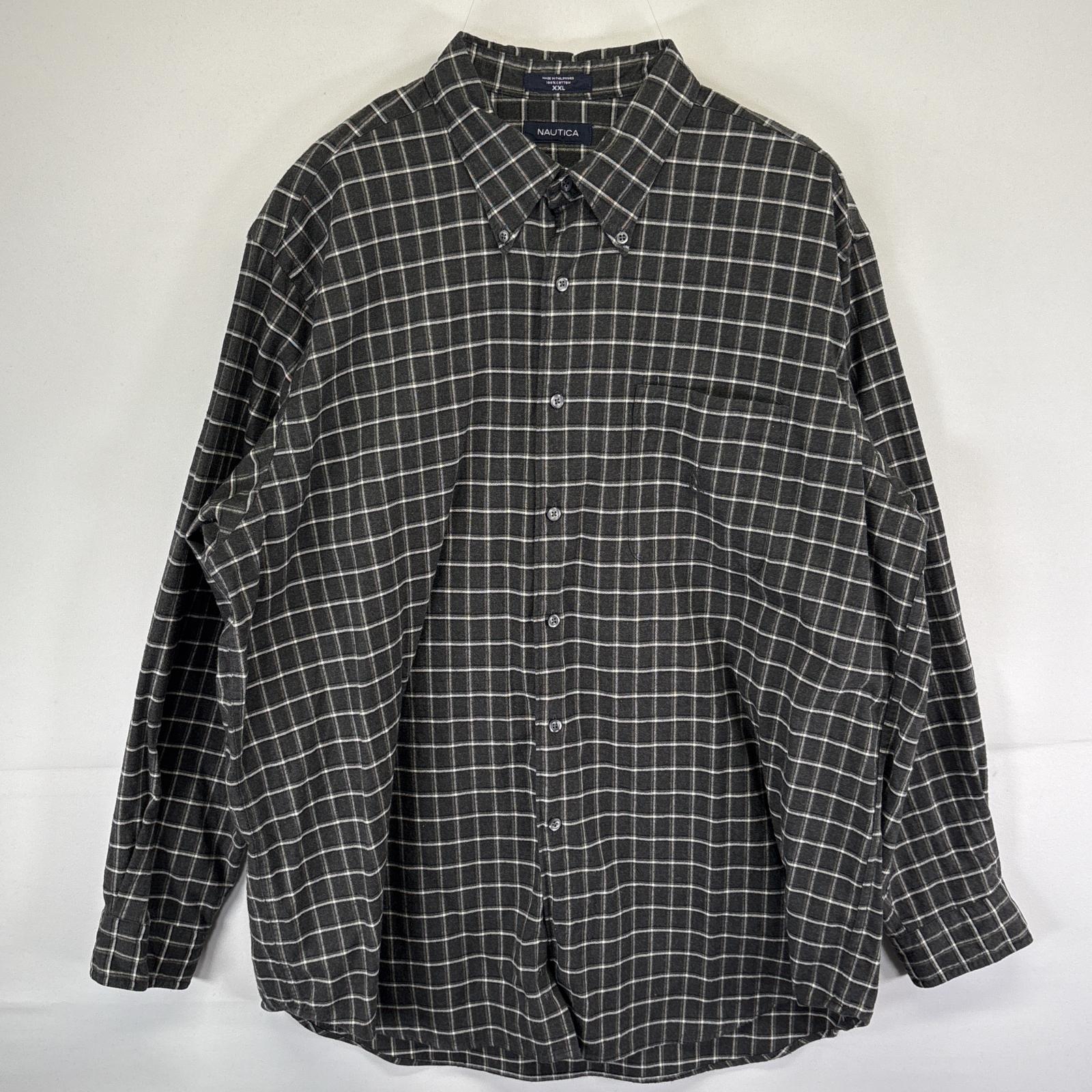 激レア★Nautica チェックシャツ  BDシャツ  長袖シャツ XLサイズ nautica ノーティカ 90s チェックシャツ BDシャツ 刺繍 古着