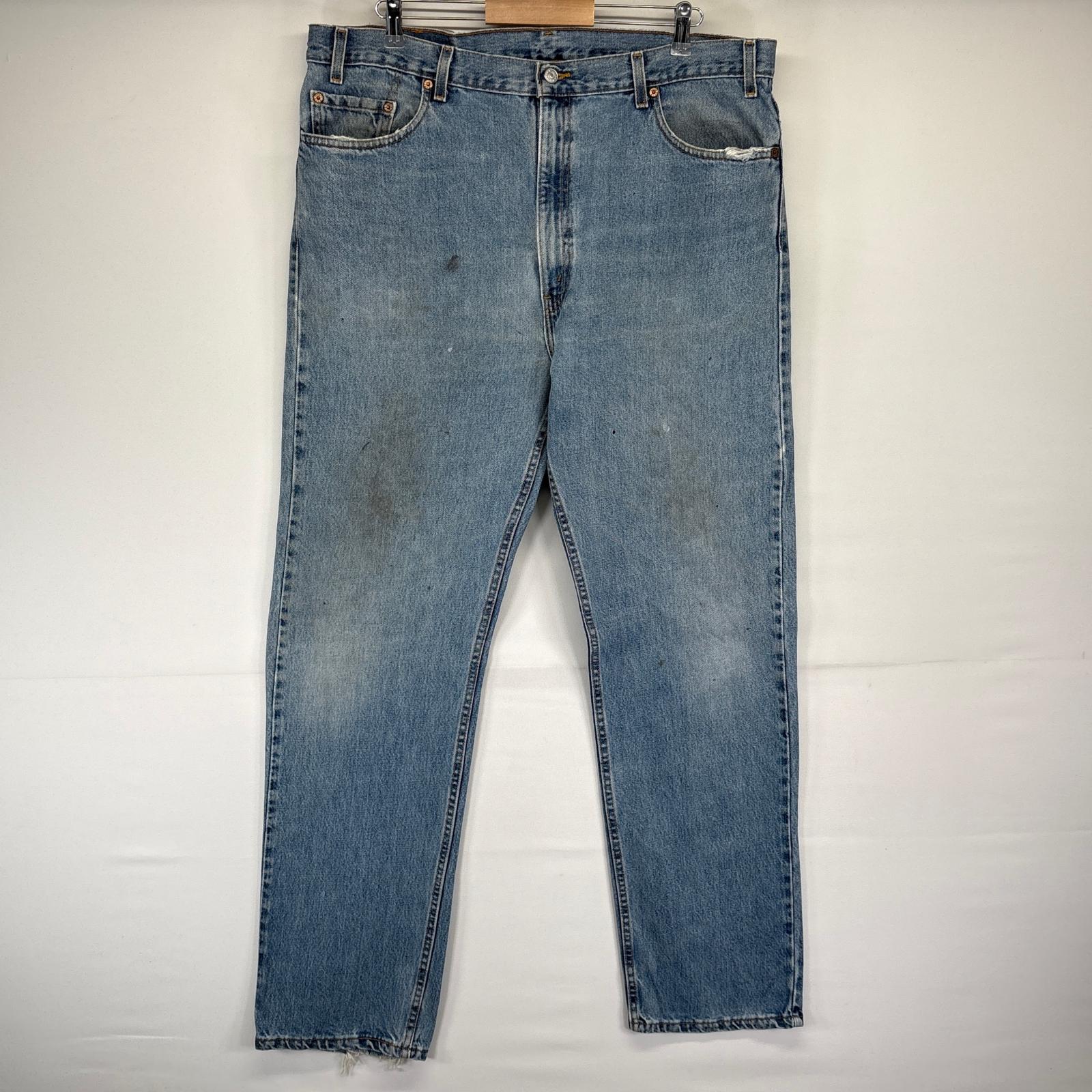 古着 リーバイス Levi's USA製 デニムパンツ 505 ストレート ジーンズ ジーパン 長ズボン 大きいサイズ w42 L34 ブルー メンズ 【中古】