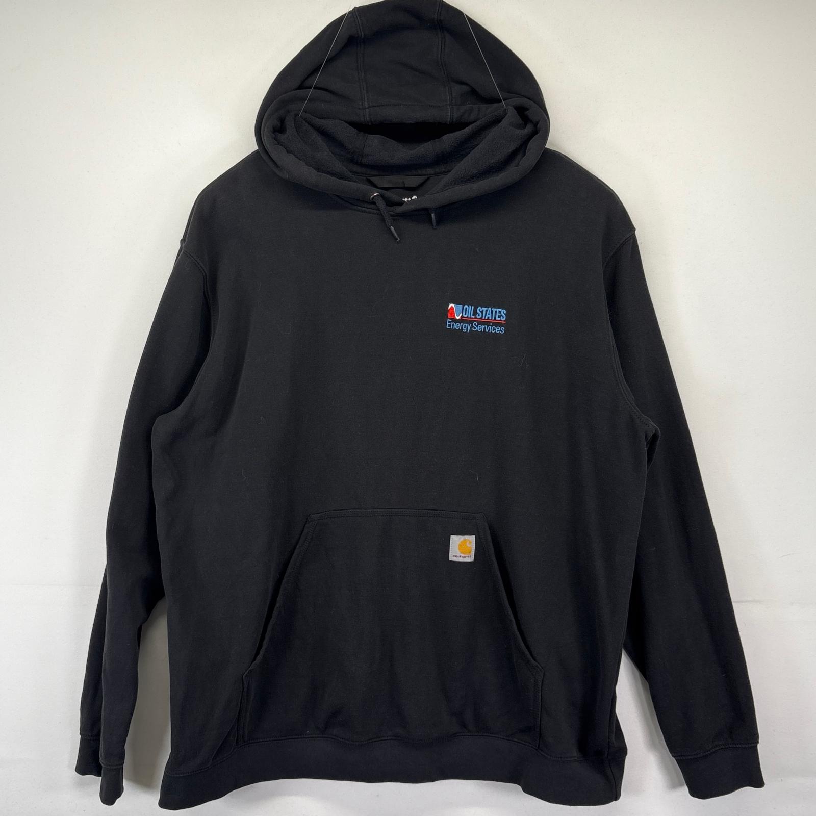 古着 カーハート Carhartt パーカー 大きいサイズ ワンポイントロゴ 企業ロゴ ワーク XXL ブラック メンズ 【中古】