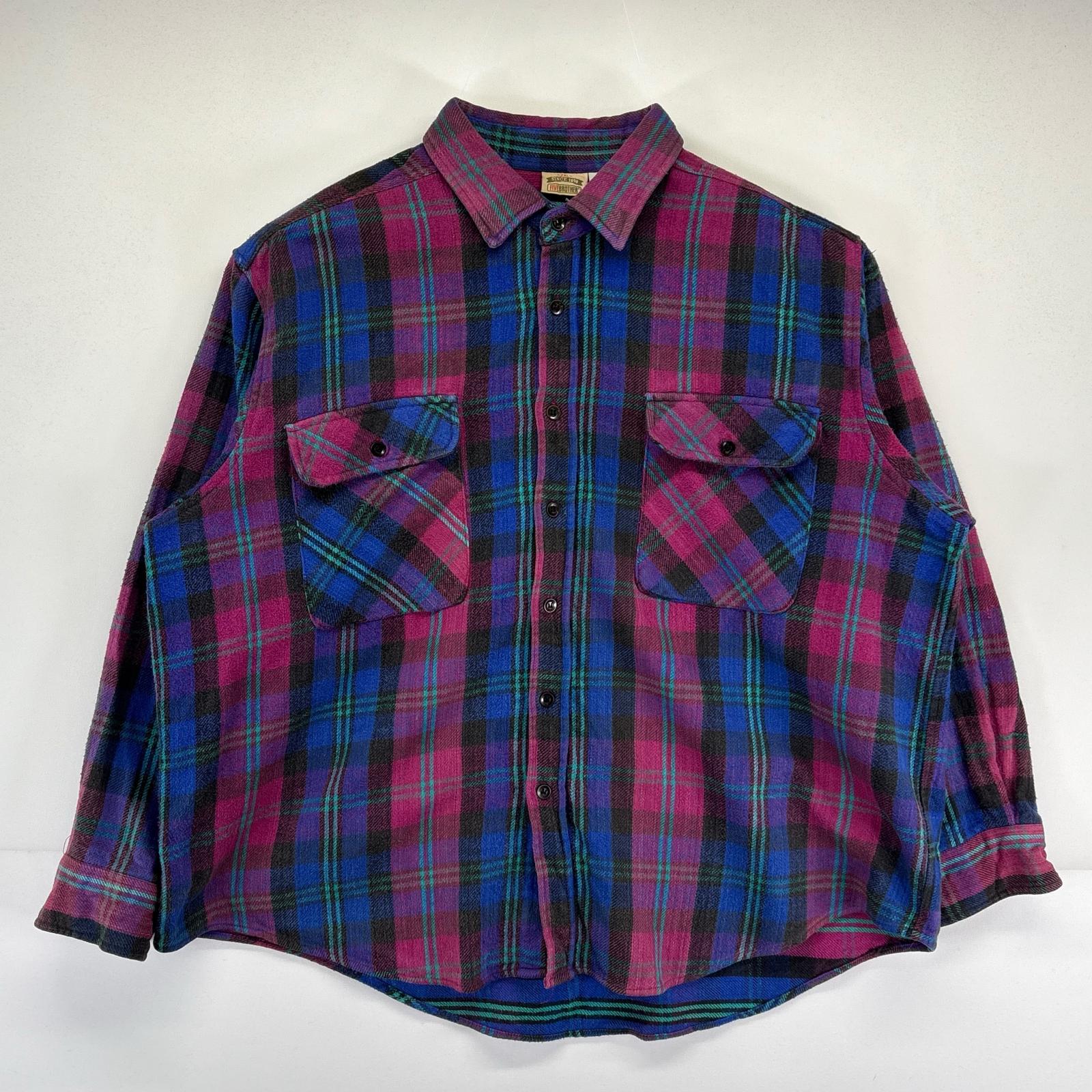 楽天市場】90年代 USA製 FIVE BROTHER ファイブブラザー ネルシャツ