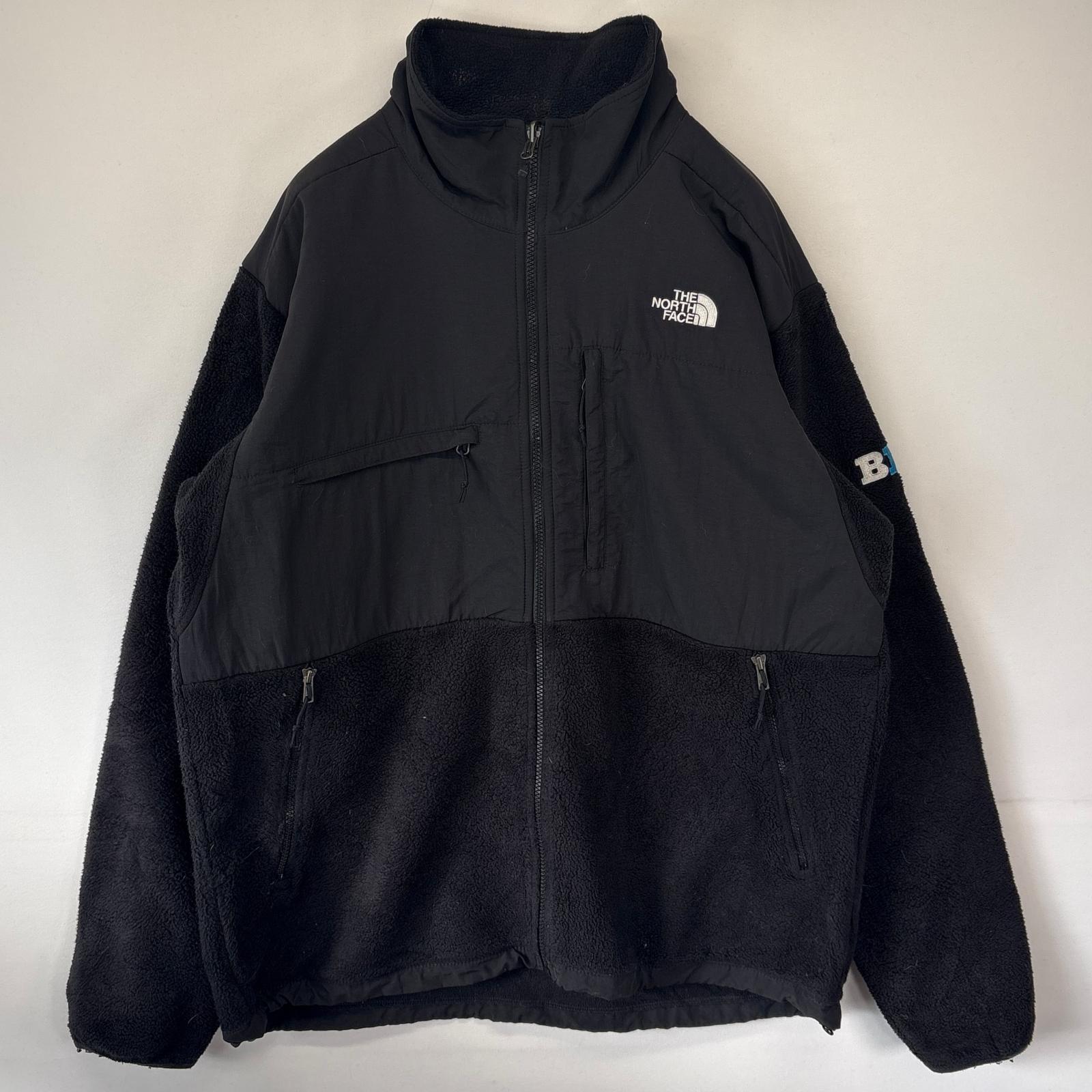 古着 ザ・ノースフェイス THE NORTH FACE フルジップフリースジャケット デナリジャケット ワンポイントロゴ 大きいサイズ 刺繍 XL ブラック メンズ 【中古】