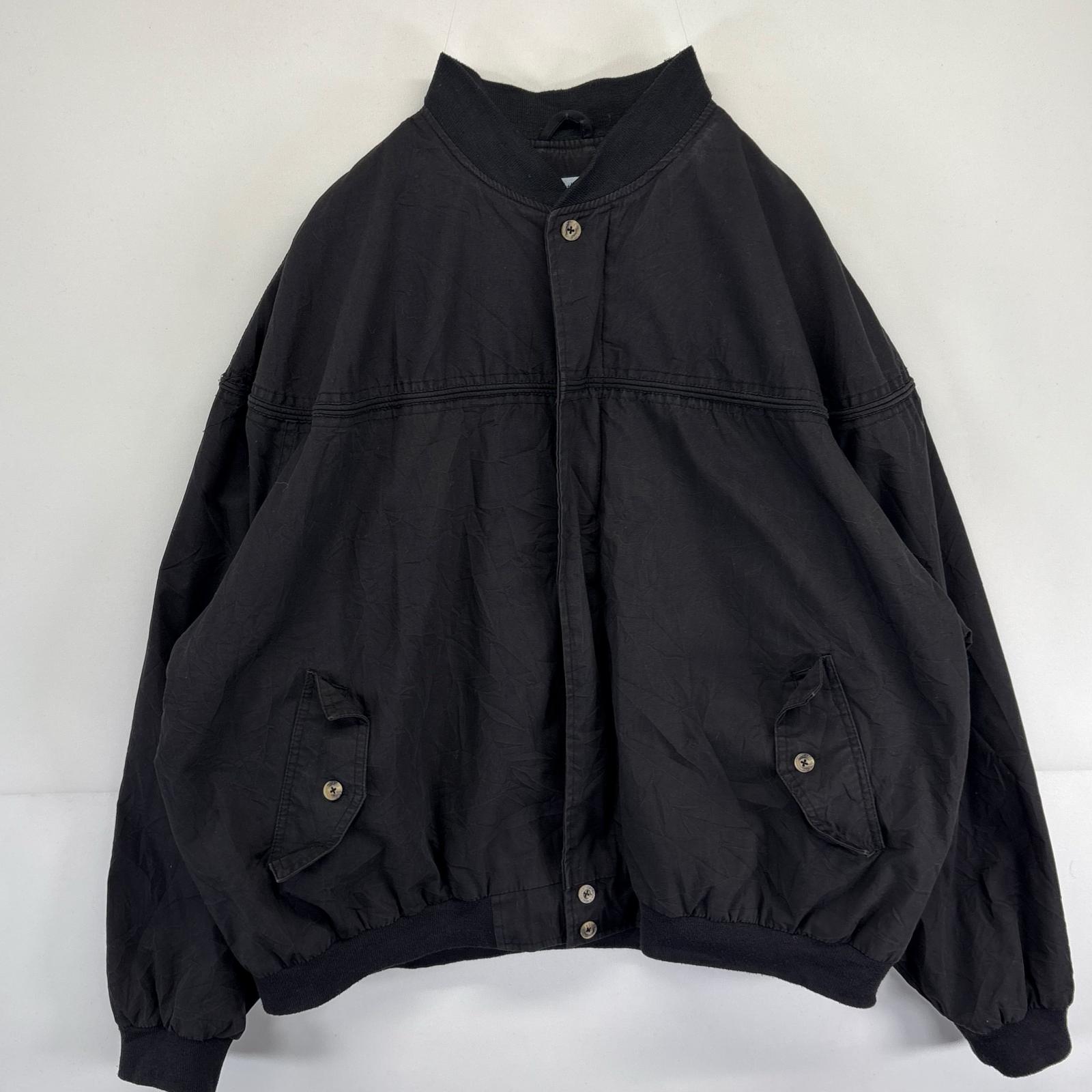 古着 La Paz ジャケット ダービージャケットタイプ カップショルダー 無地 大きいサイズ 2XL ブラック メンズ 【中古】｜古着屋NIKKU
