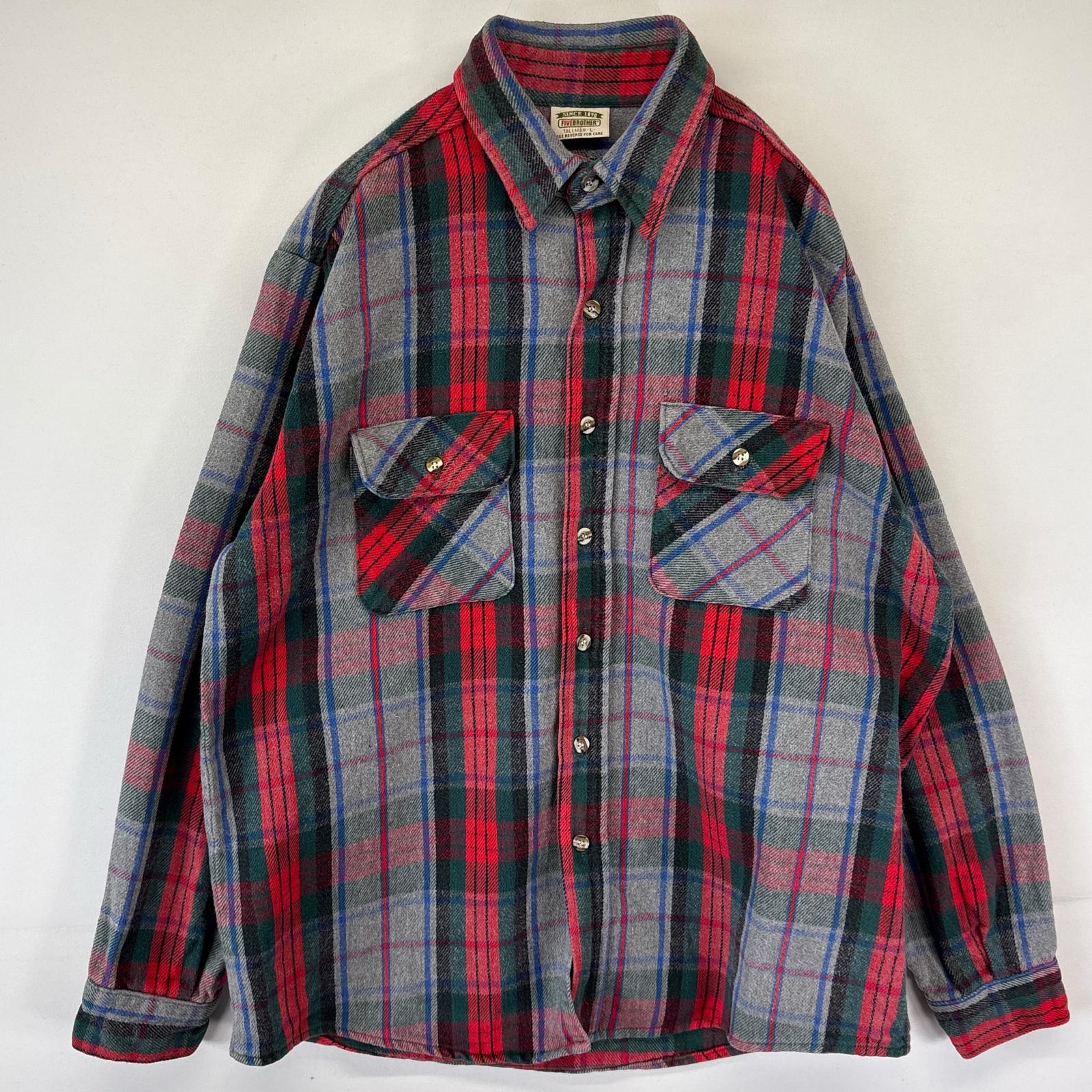 楽天市場】USA製 80s FIVE BROTHER Quilting Lined Flannel L/S Shirt