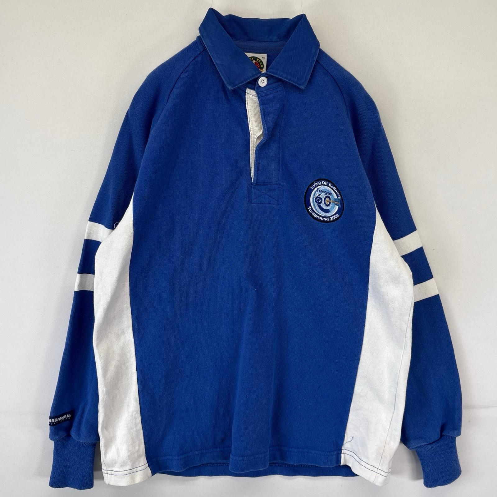 楽天市場】古着 Barbarian バーバリアン ボーダー 長袖 ラガーシャツ