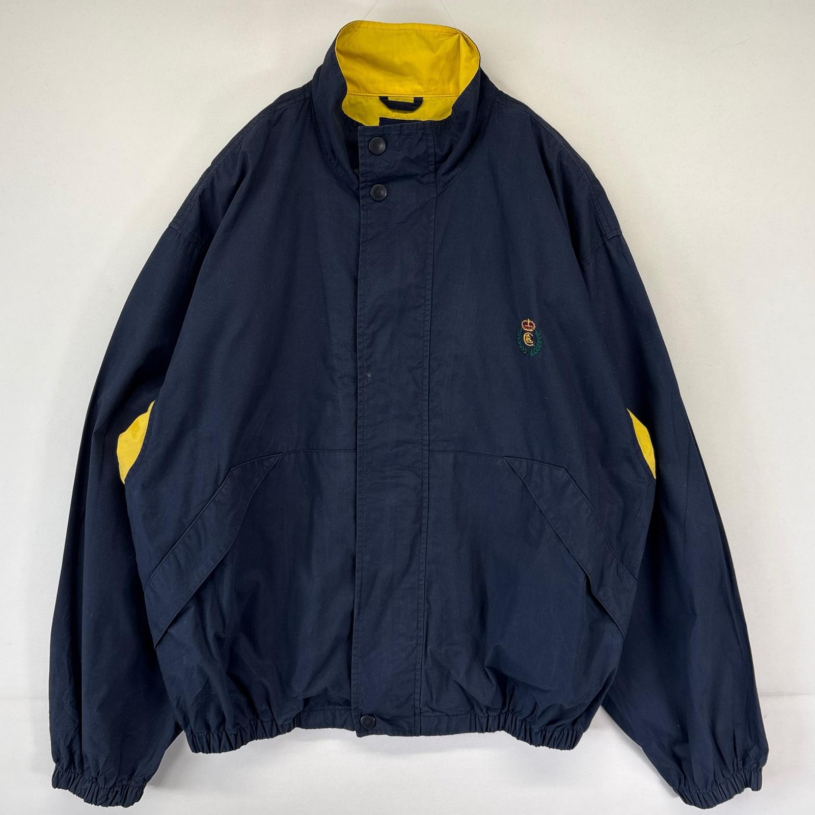古着 チャップスラルフローレン CHAPS RALPHLAUREN ジャケット スウィングトップ ブルゾン フルジップ ワンポイントロゴ M ネイビー メンズ 【中古】