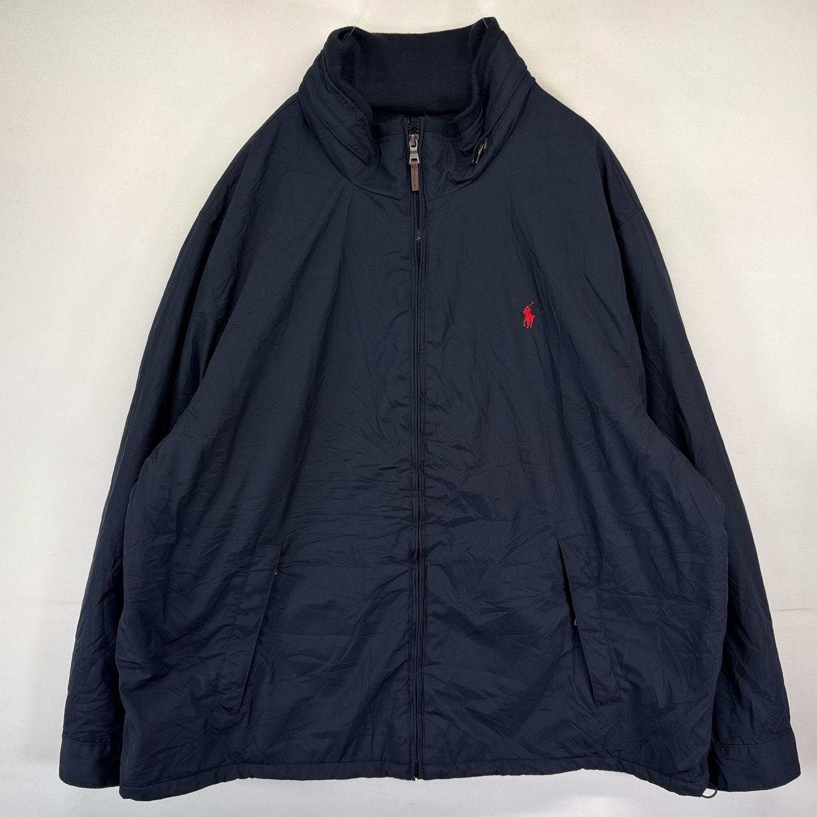 古着 ポロバイラルフローレン Polo by Ralph Lauren ナイロンジャケット 中綿 大きいサイズ ワンポイント 3XB ネイビー メンズ 【中古】|古着屋NIKKU