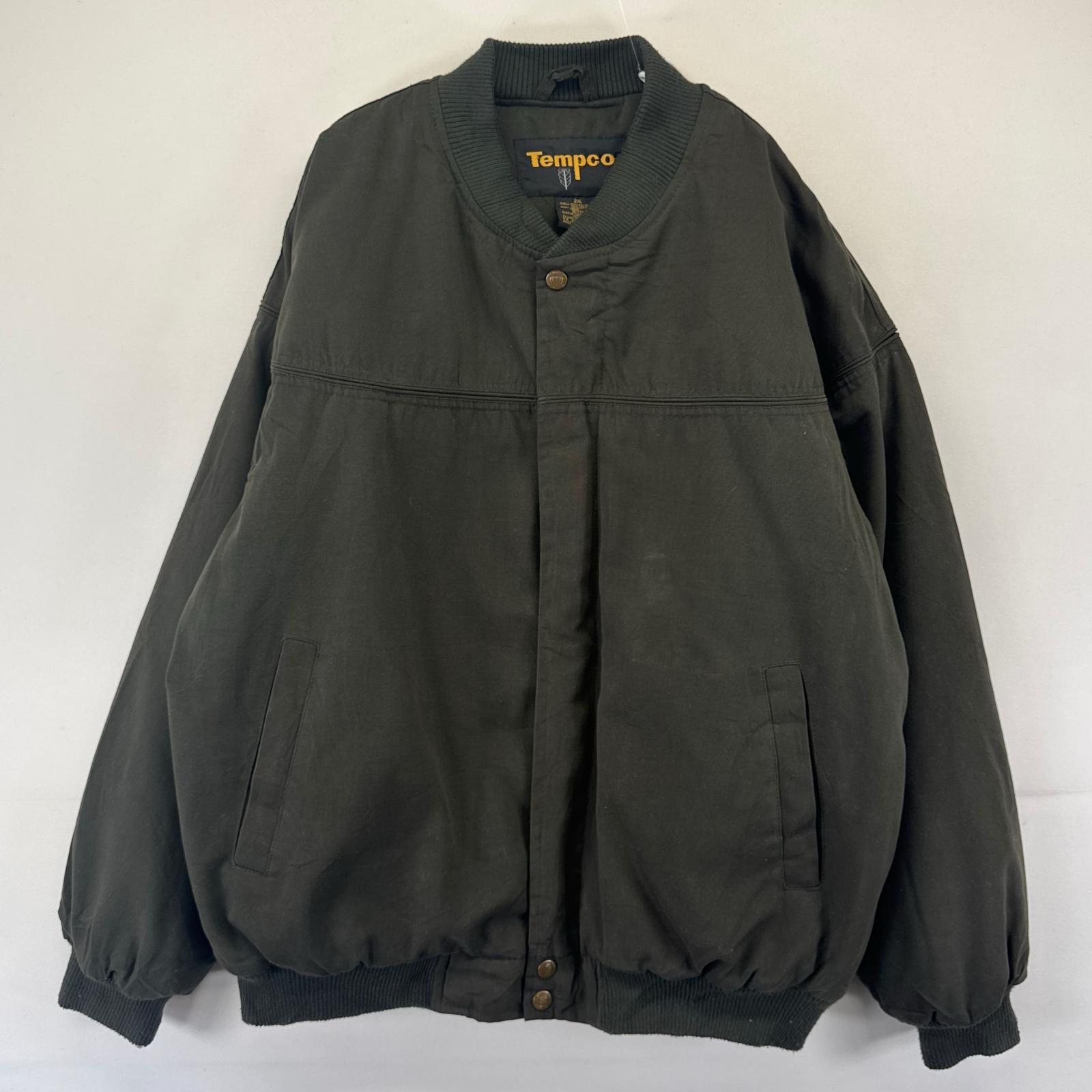 古着 テンプコ Tempco ジャケット フルジップ カップショルダー ダービー風ジャケット 大きいサイズ ブルゾン 2XL グリーン系 メンズ 【中古】|古着屋NIKKU