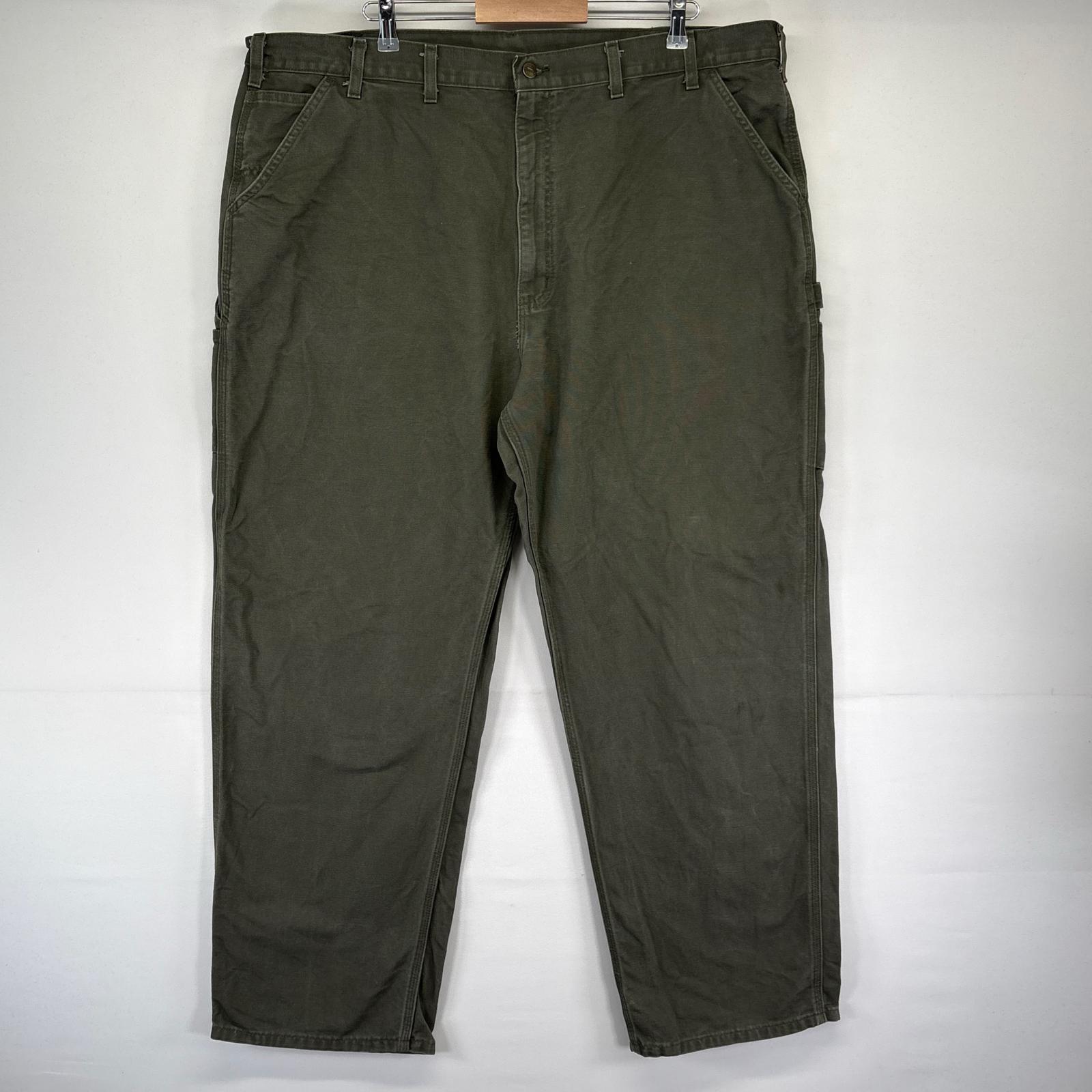 古着 カーハート Carhartt ダック パンツ ペインター ワーク 大きいサイズ ハンマーループ グリーン系 メンズ 【中古】｜古着屋NIKKU