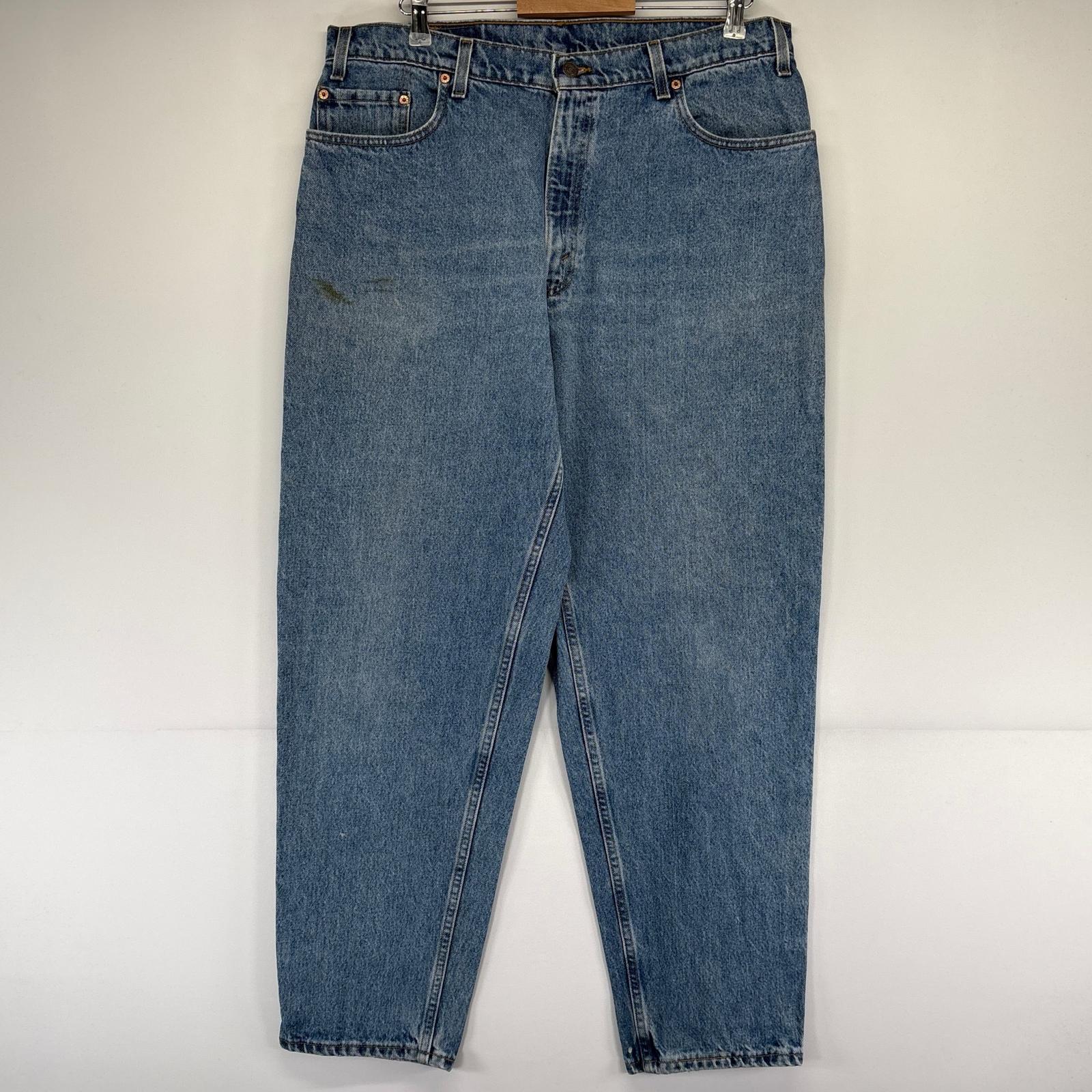 古着 リーバイス Levi's USA製 デニム パンツ Gパン テーパード ジーパン 560 バギー w38&times;L32 ブルー系 メンズ 【中古】｜古着屋NIKKU