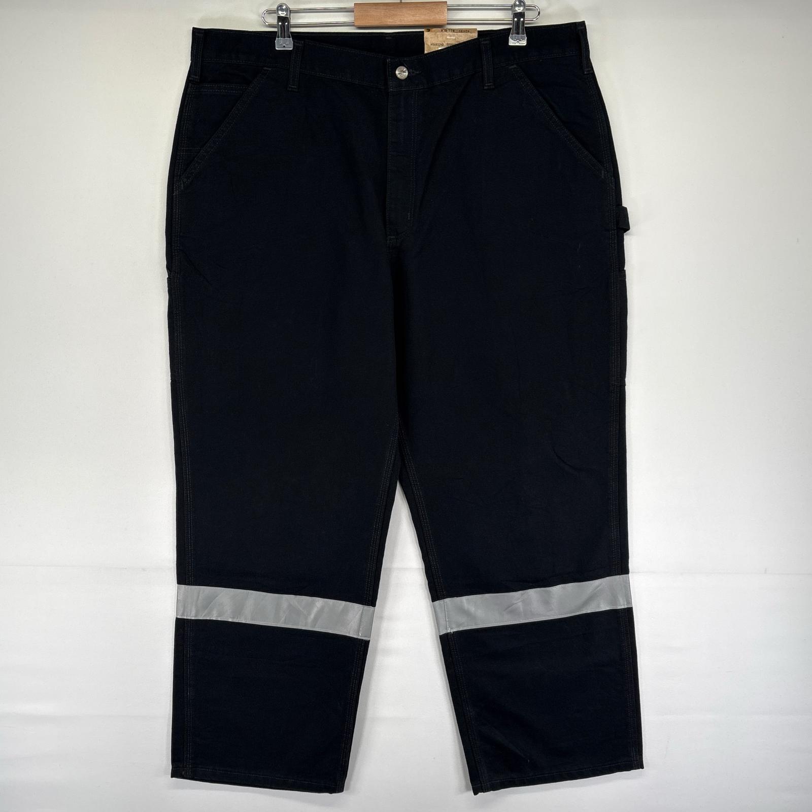古着 デッドストック カーハート Carhartt ダック パンツ ペインター リフレクター 大きいサイズ タグ付き W40 L30 ブラック系 メンズ 【中古】｜古着屋NIKKU